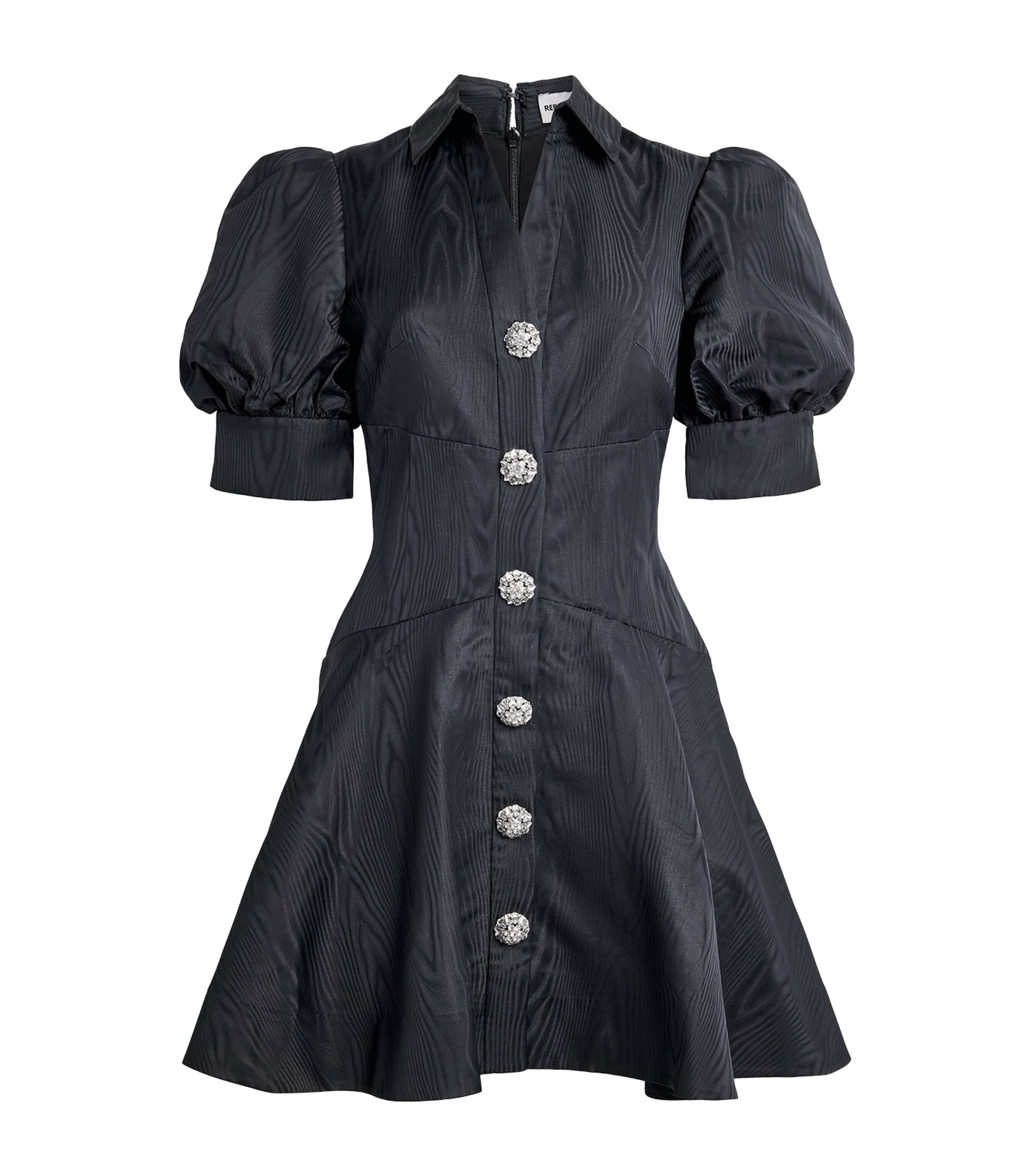 Moiré Narcissa Mini Dress BLACK Image 1