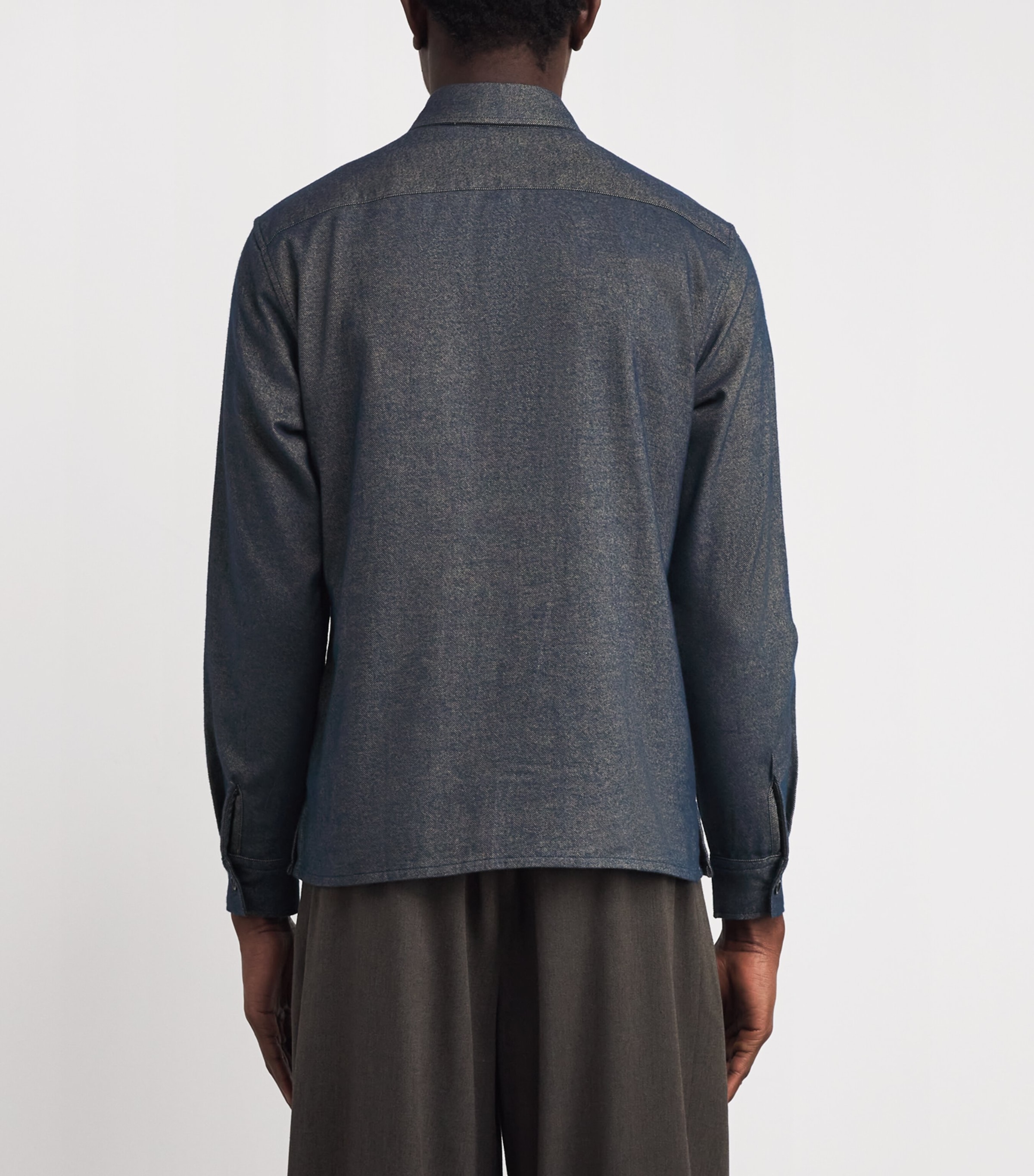 Flannel Twin-Pocket Shirt CHAMBRAY. Image 4