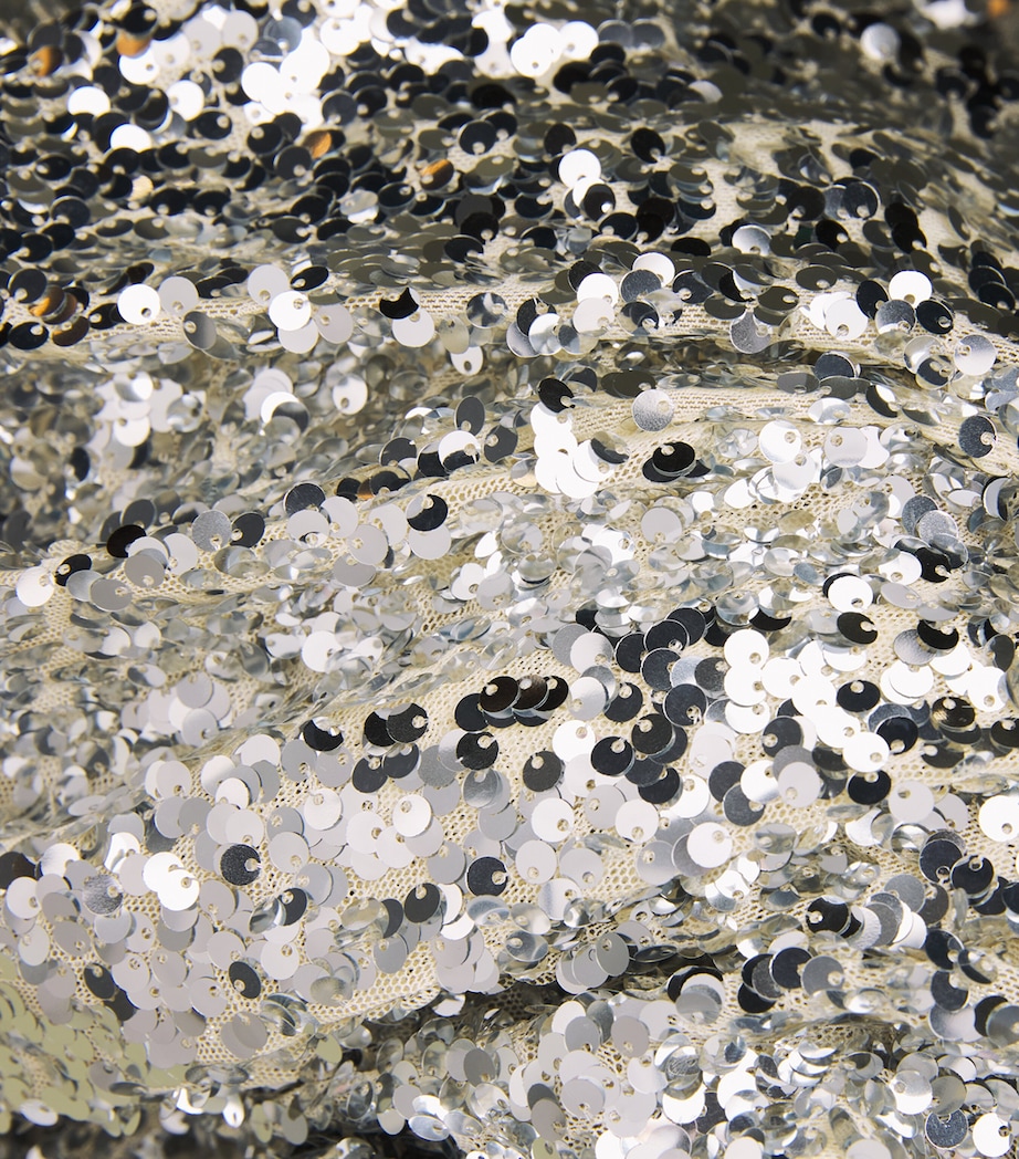 Sequin Hulot Gown IVORY SILVER Image 5