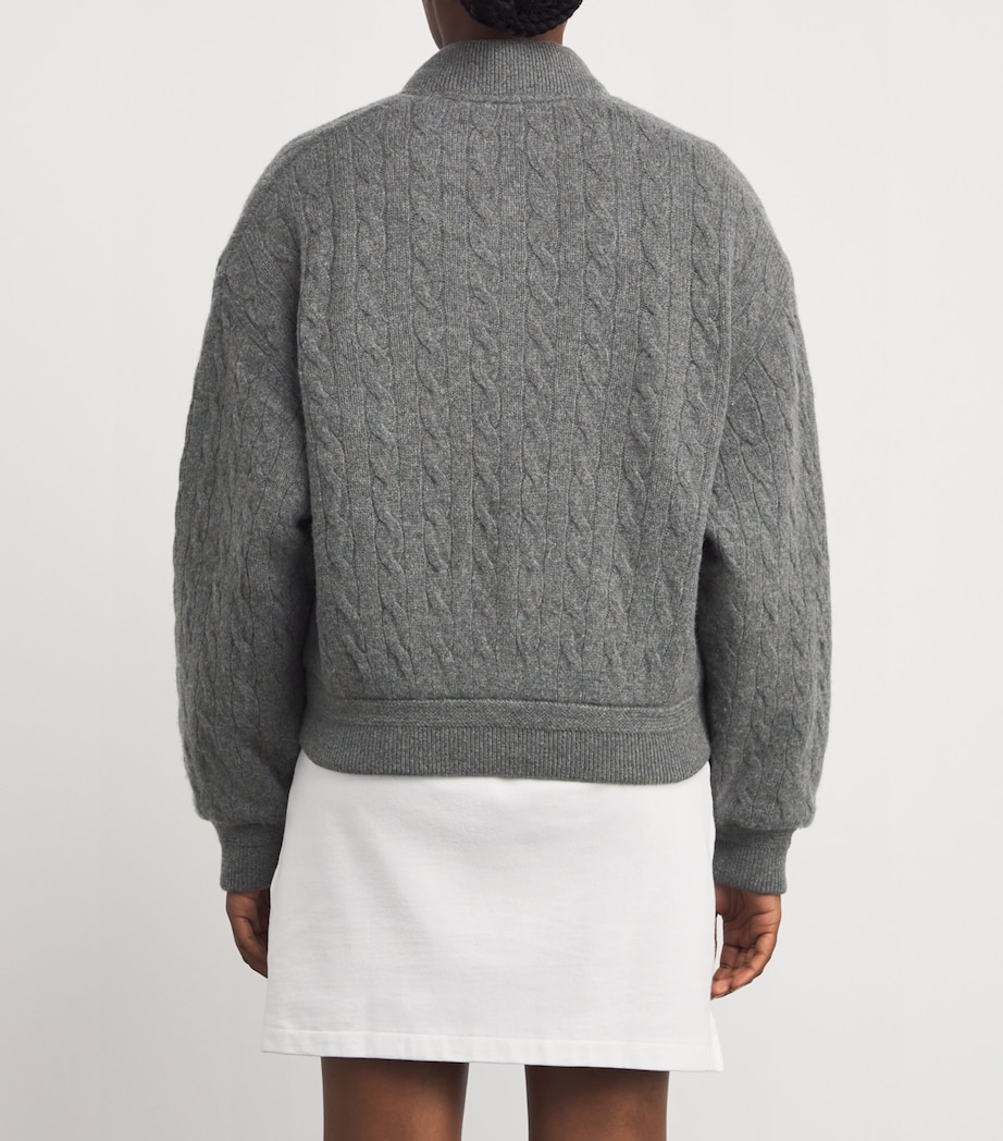 Wool-Cashmere Bomber Jacket ANTIQUE HEATHER Image 4