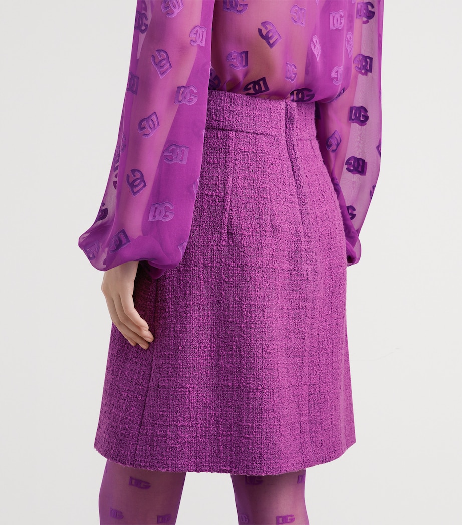Tweed Mini Skirt F0571-PURPLE Image 5