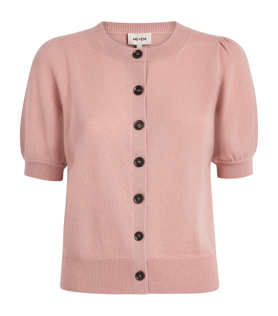 ME+EM Womens Cashmere Cardigan Pale Blush Image 1