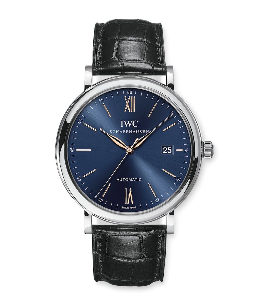 Stainless Steel Portofino Automatic Watch 40mm BLUE Image 1