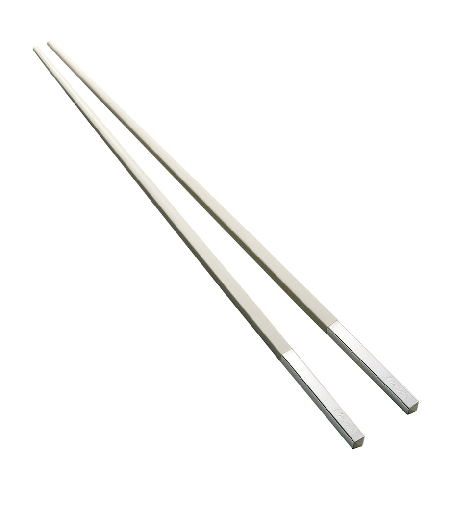 Silver-Plated Uni Japanese Chopsticks WHITE Image 1
