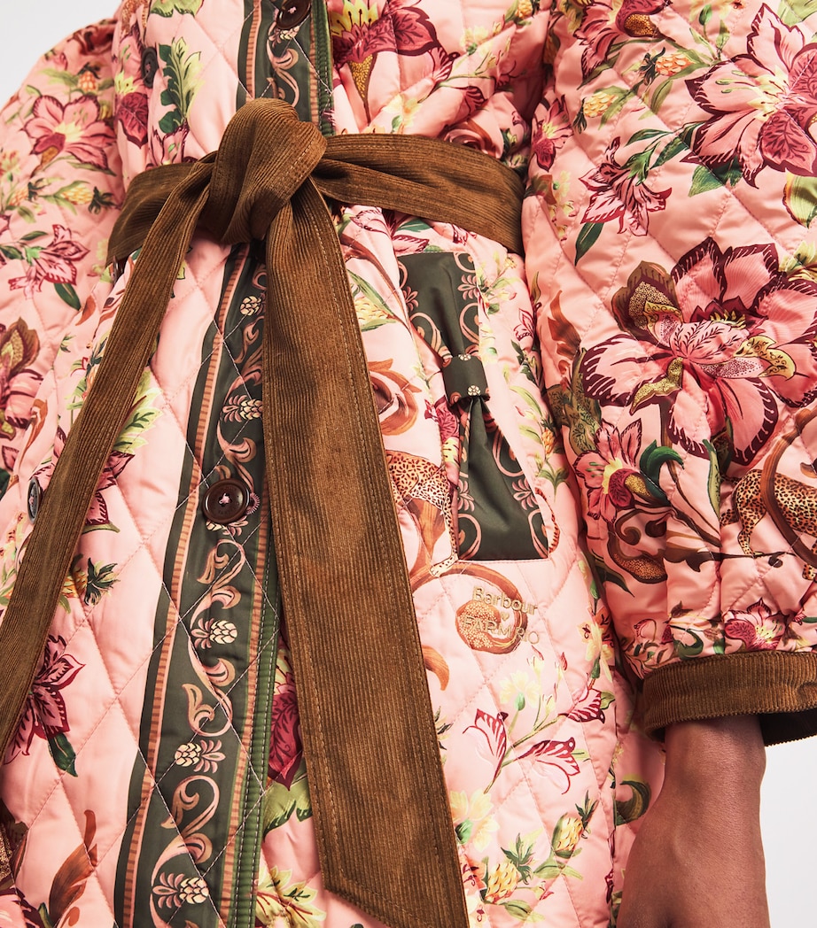 x FARM Rio Quilted Cami Coat TROPICL/BGE HRT PRNT Image 6