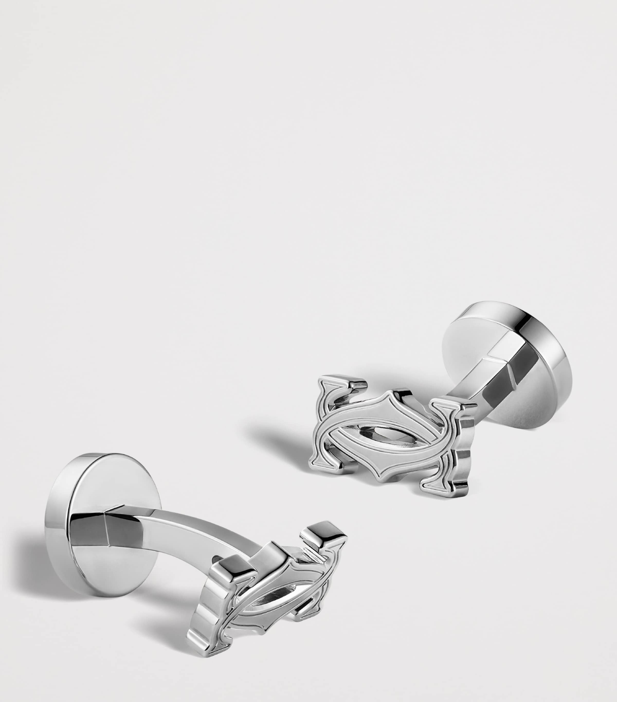 Cartier Sterling Silver Double C de Cartier Cufflinks Silver Image 6