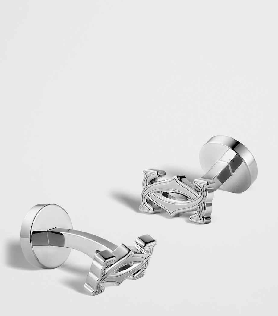 Cartier Sterling Silver Double C de Cartier Cufflinks Silver Image 6