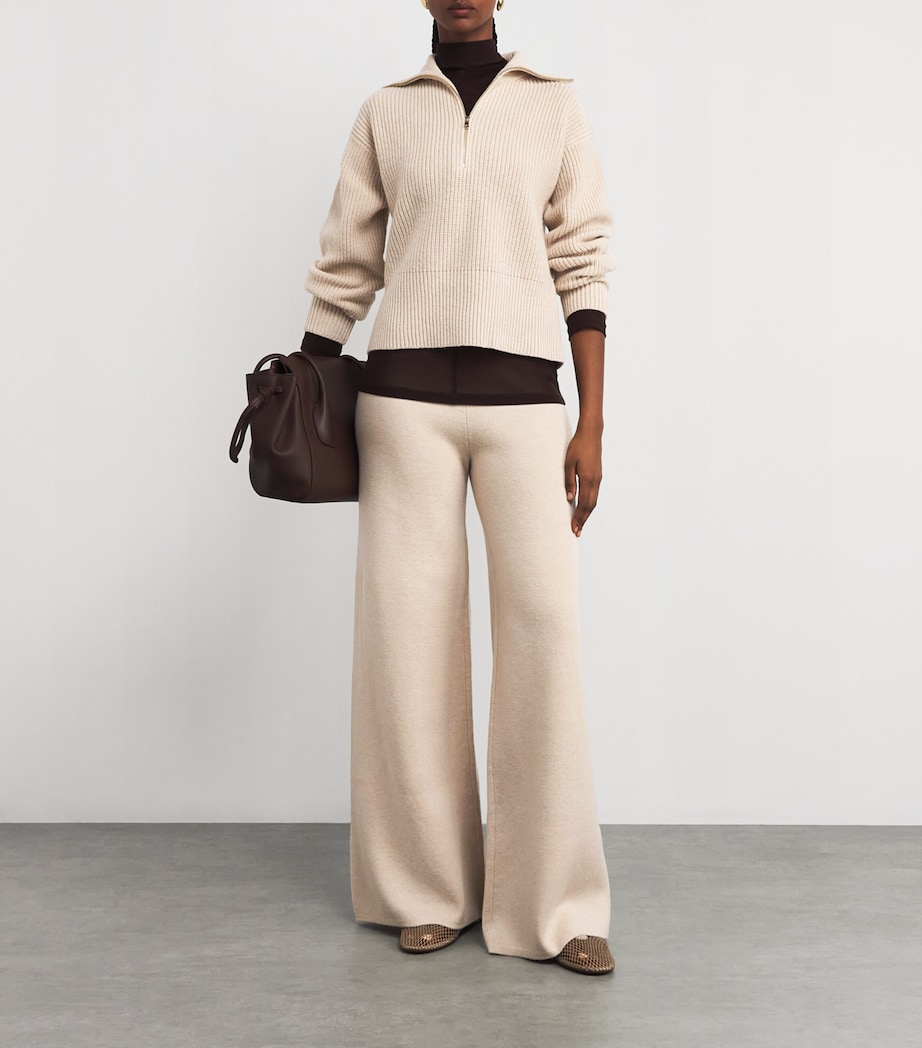 Wool-Cashmere Half-Zip Sweater BEIGE Image 2