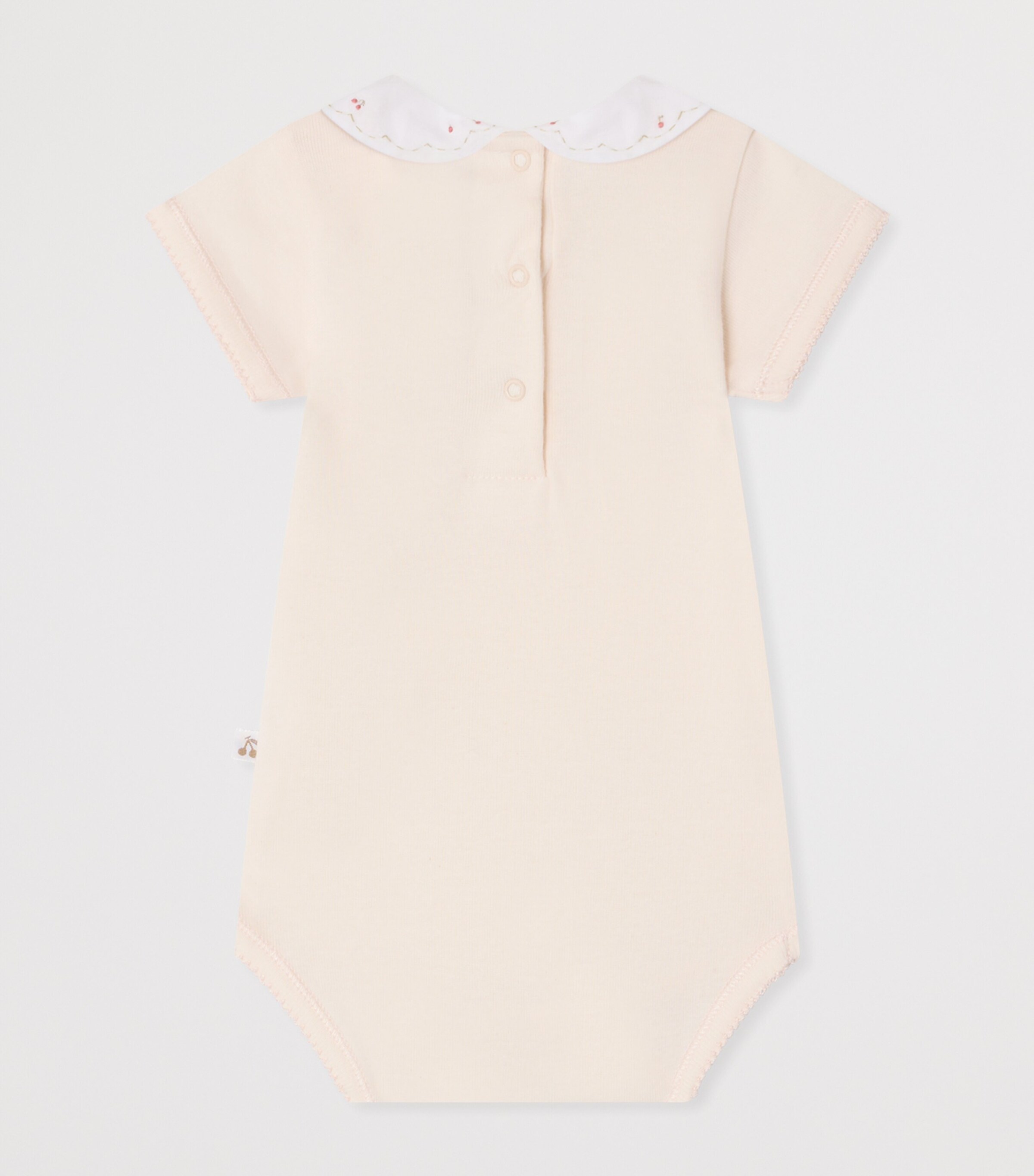 Bonpoint Organic Cotton Cygne Bodysuit (1-18 Months) Rose Petale Image 2