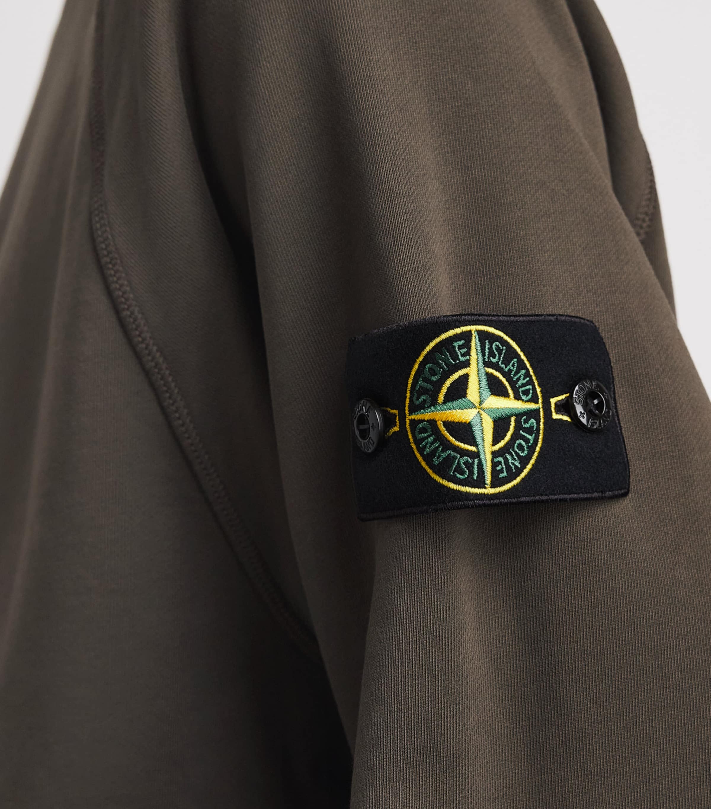 Stone Island Mens Cotton Compass Logo Sweatshirt Image 3
