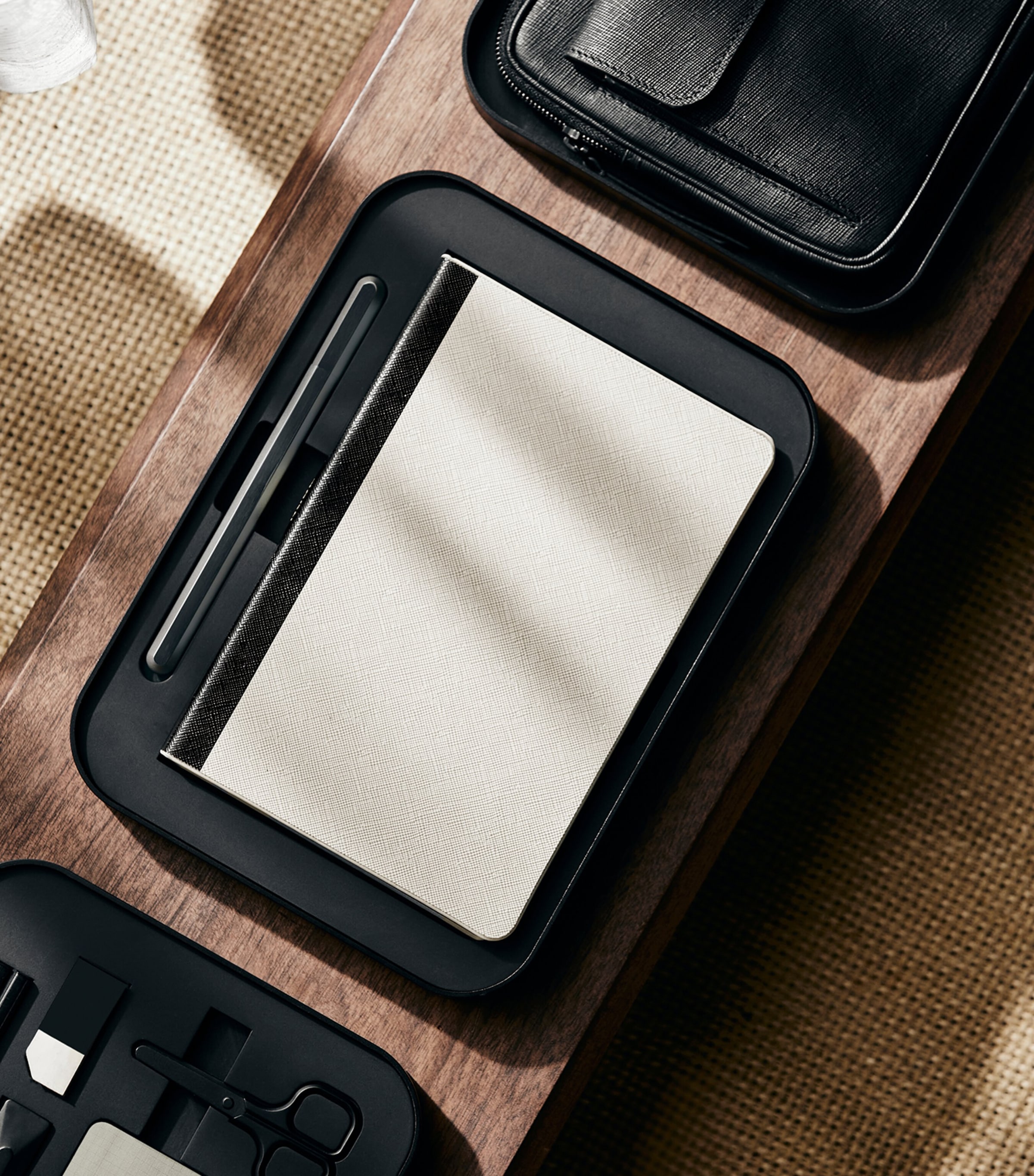 Bento Jot 3-Layer Stationary Storage Box BLACK Image 5