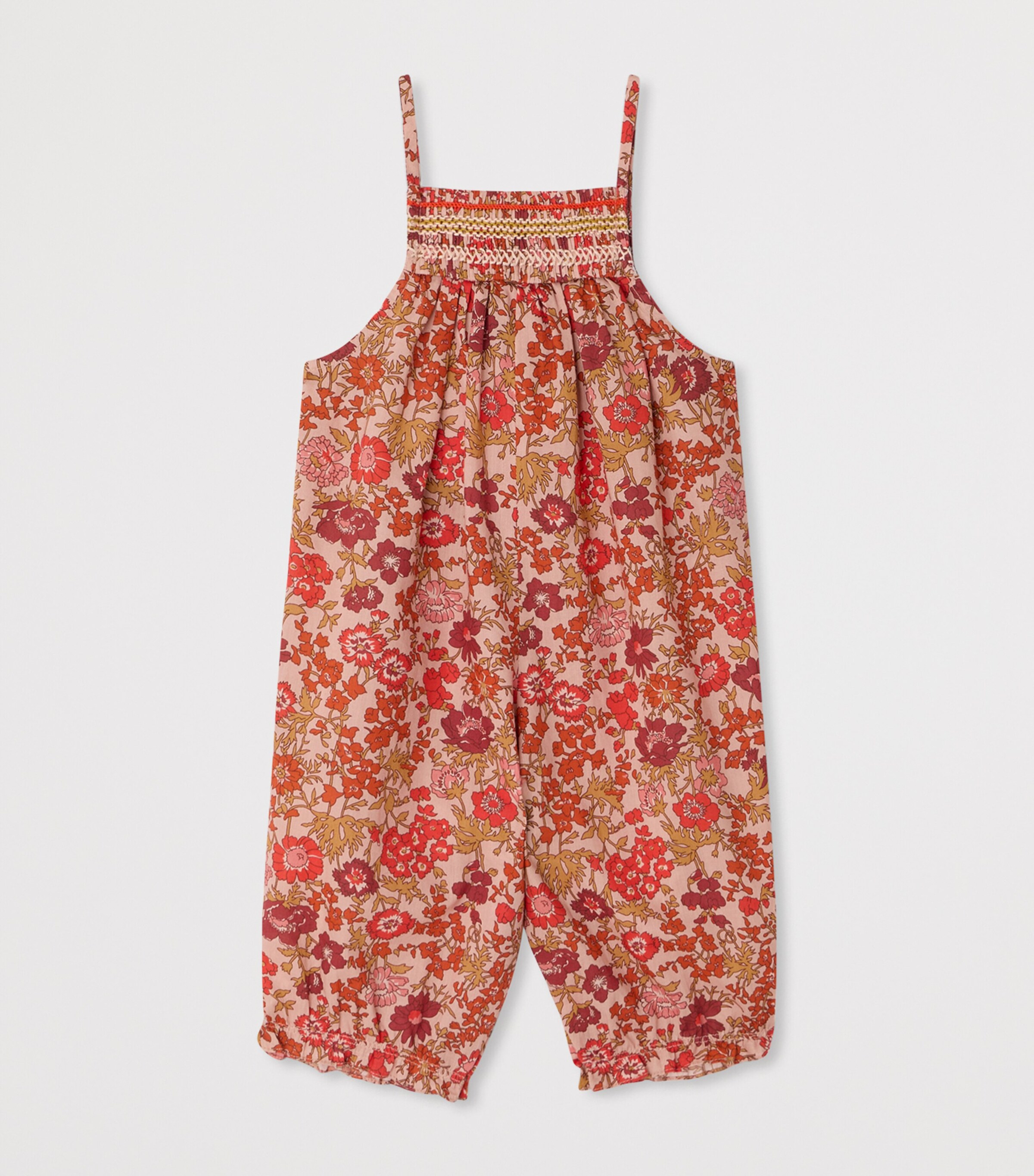 Bonpoint Cotton Floral Print Jumpsuit (6-18 Months) Fleurs Rose Image 2