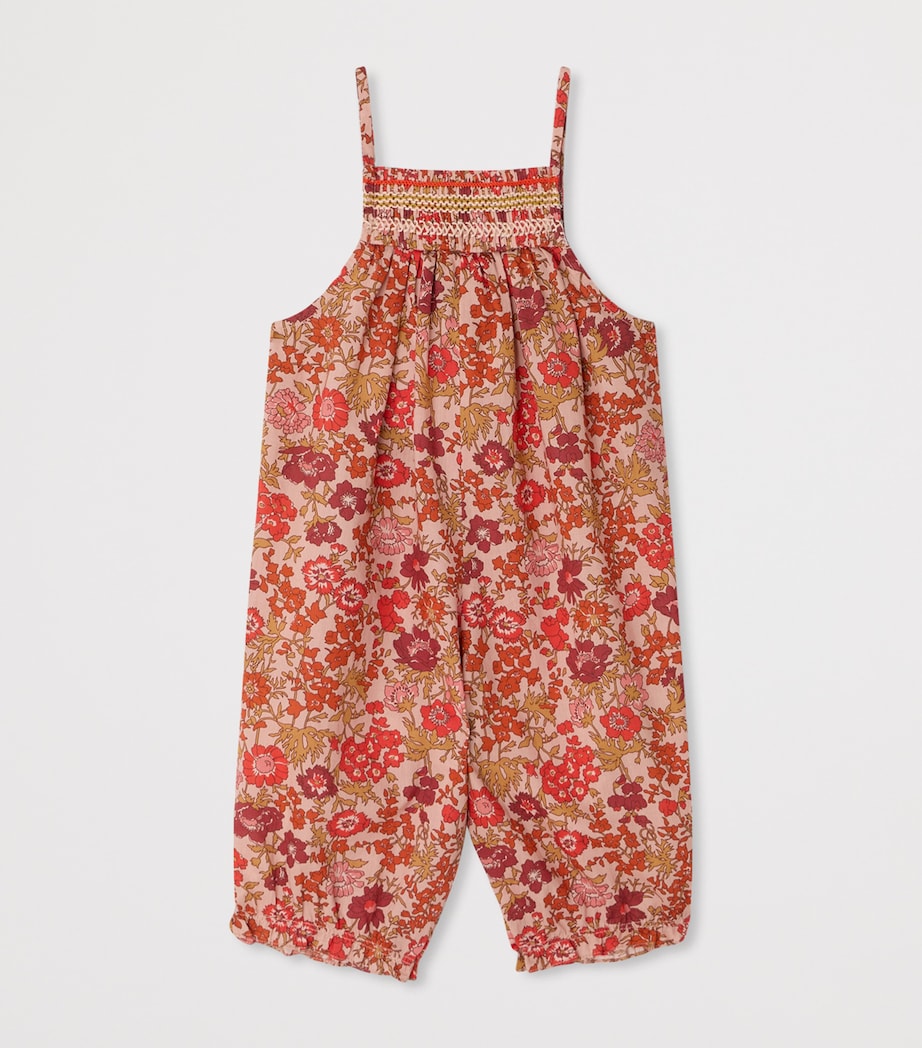 Bonpoint Cotton Floral Print Jumpsuit (6-18 Months) Fleurs Rose Image 2