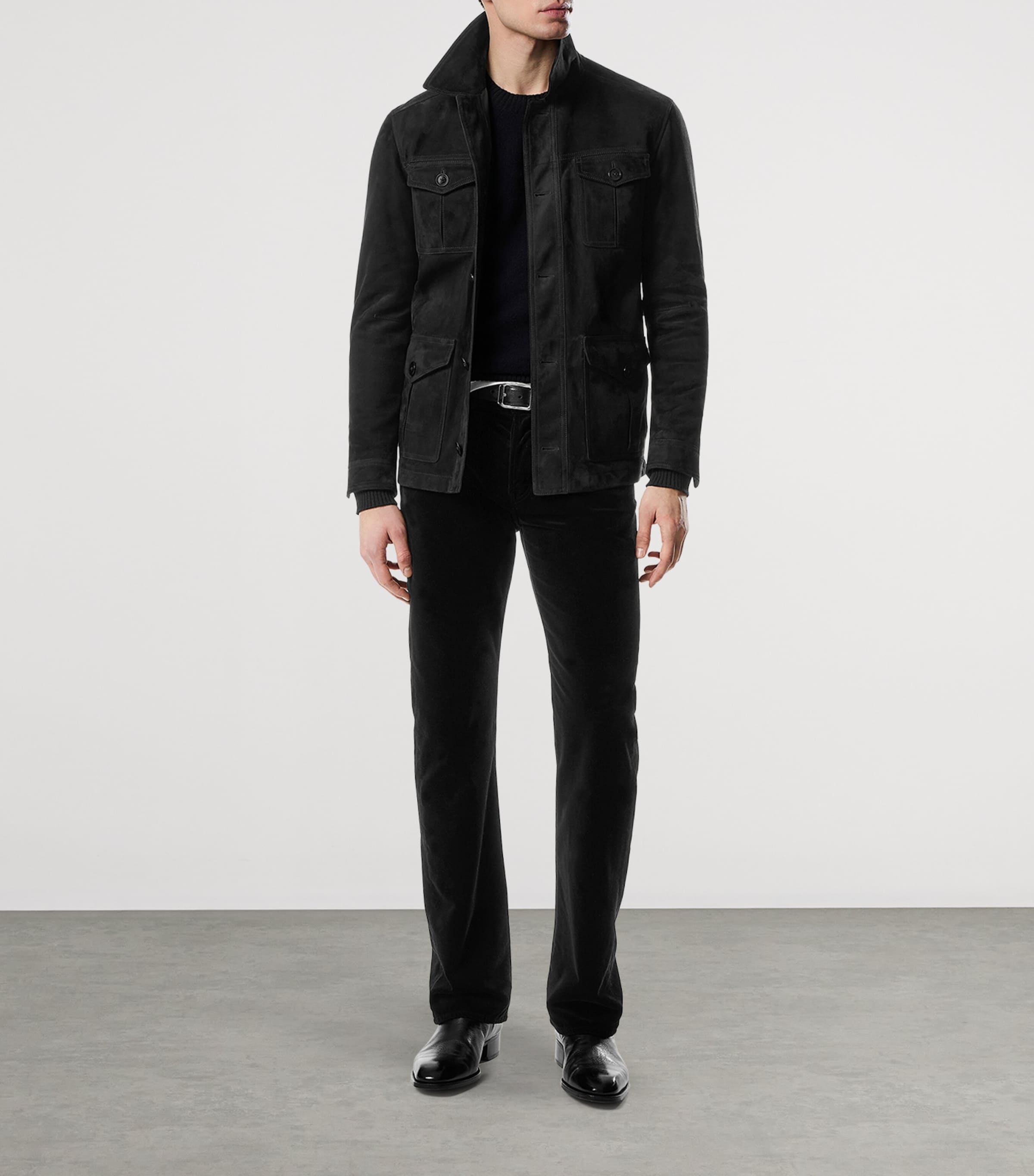 Suede Collared Jacket LB999 Image 2