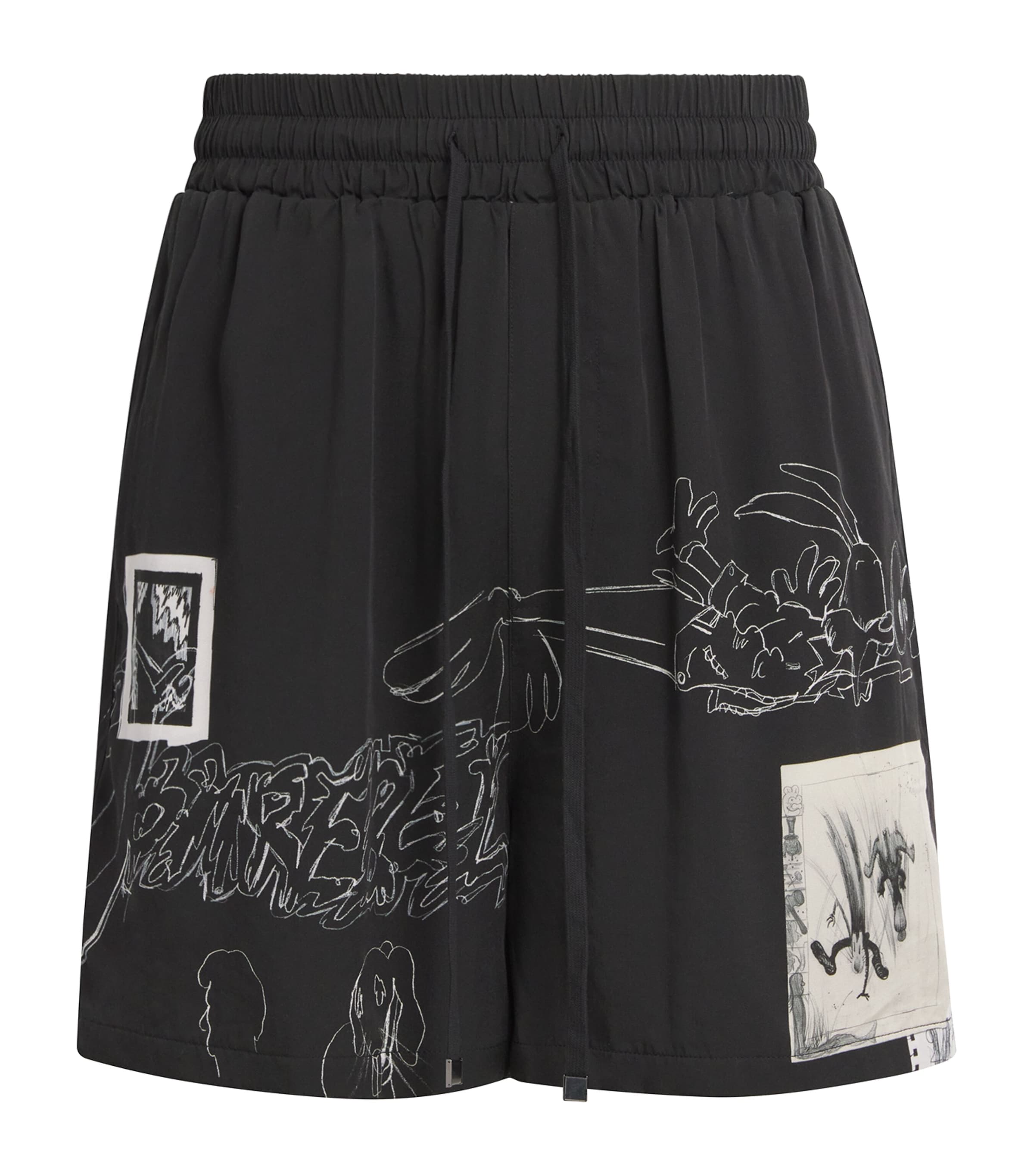 Domrebel Cotton Assemblage Shorts In Black