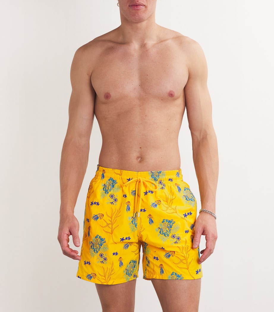 Medusa Flowers Embroidered Mistral Swim Shorts 115 CORN Image 2
