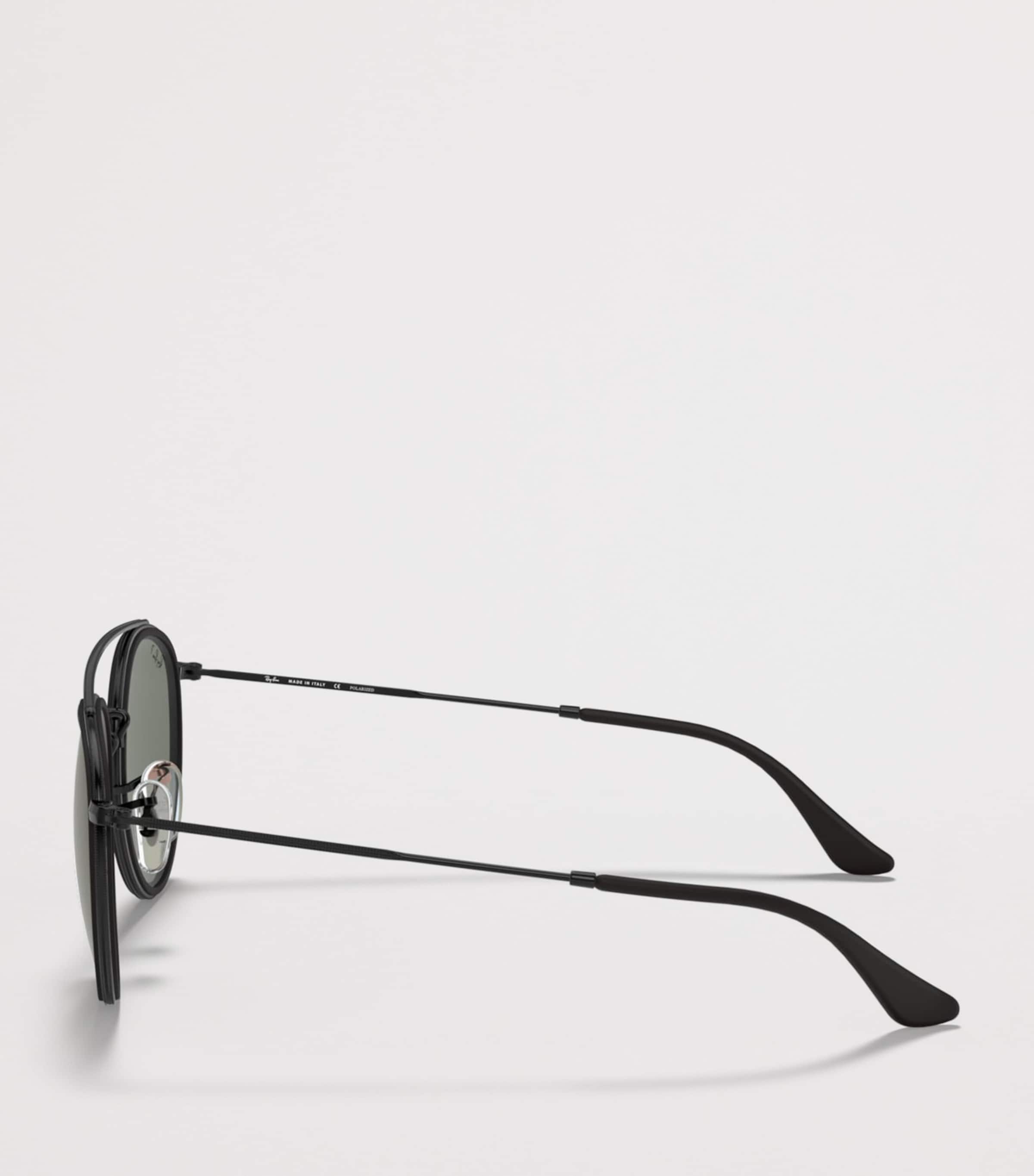 Ray-Ban RB3647N Double Bridge Round Sunglasses Black Image 3
