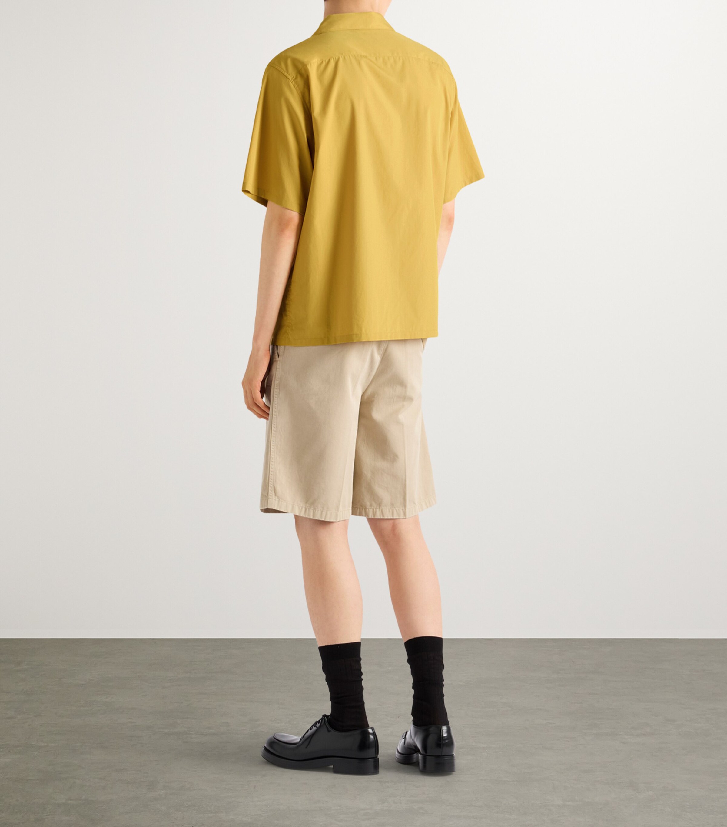 Prada Mens Cotton Logo Bowling Shirt Image 5