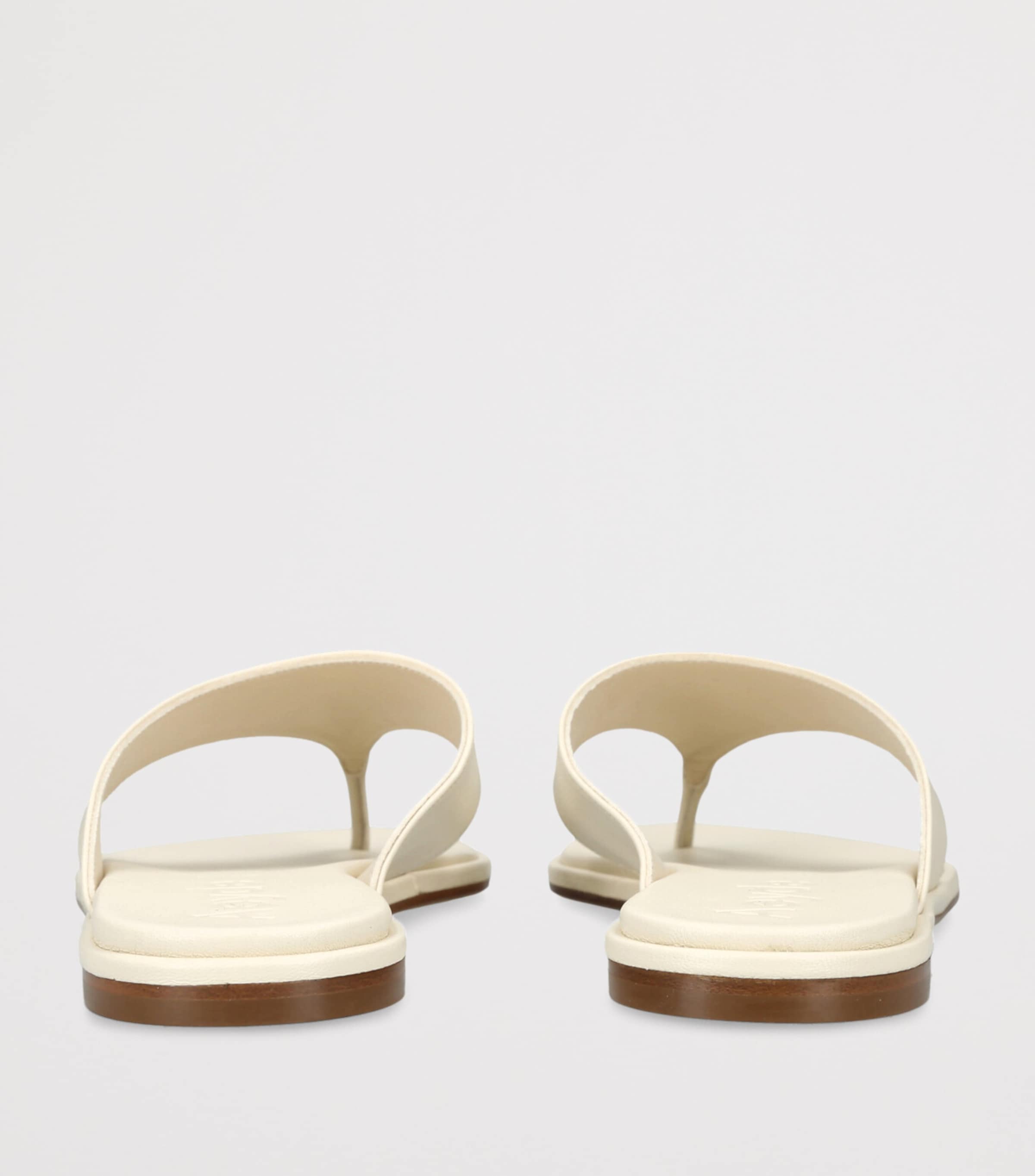 Leather Amaya Flip Flops CREAM Image 2