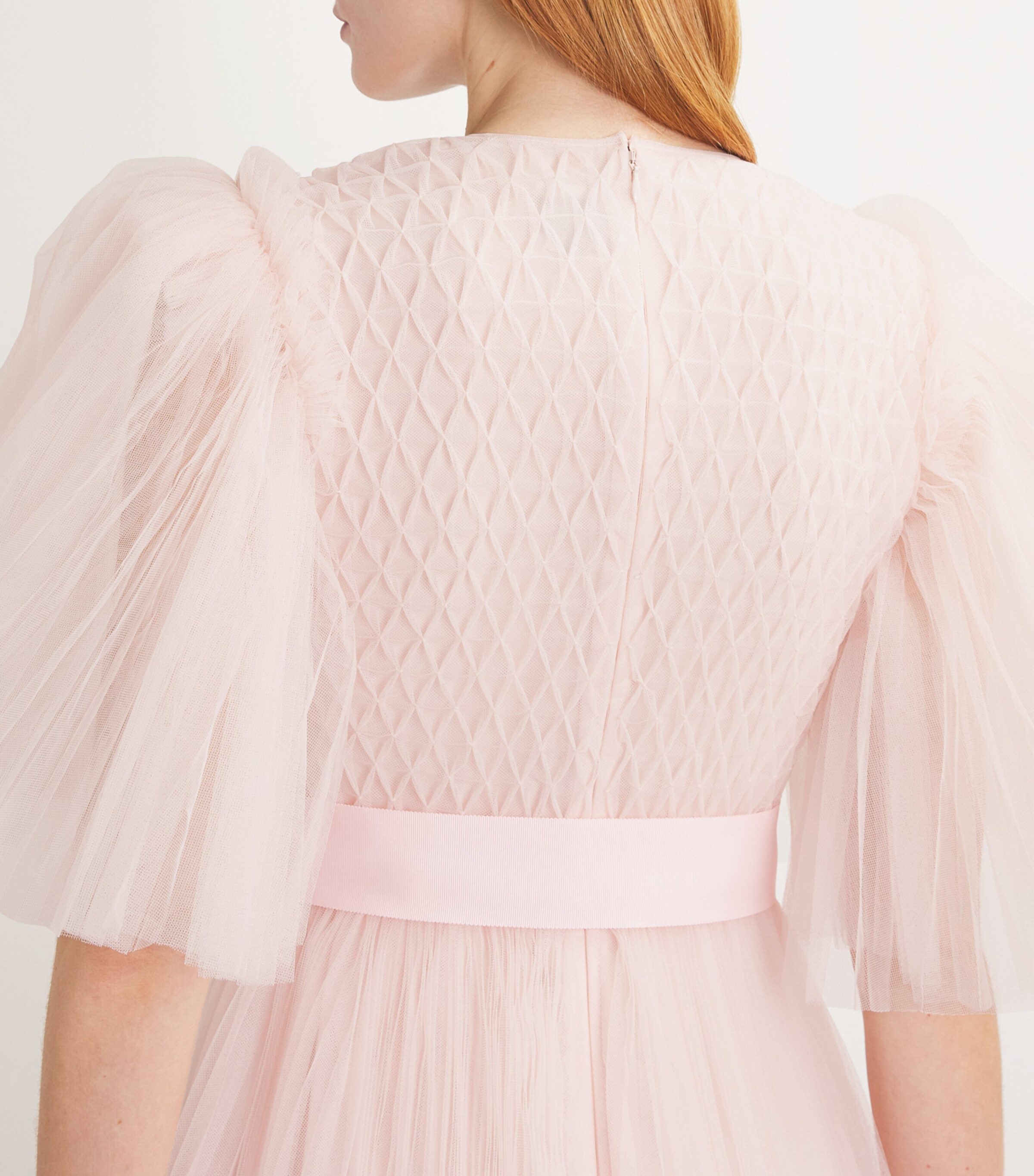 Huishan Zhang Womens Tulle Embellished January Gown Mauve Image 4
