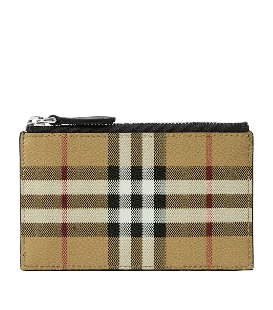 Check Zipped Card Holder ARCHIVE BEIGE Image 1