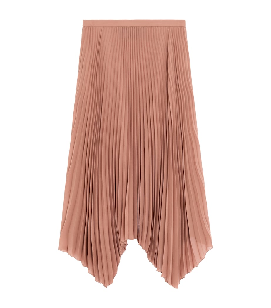 Valentino Womens Chiffon Pleated Midi Skirt Image 2