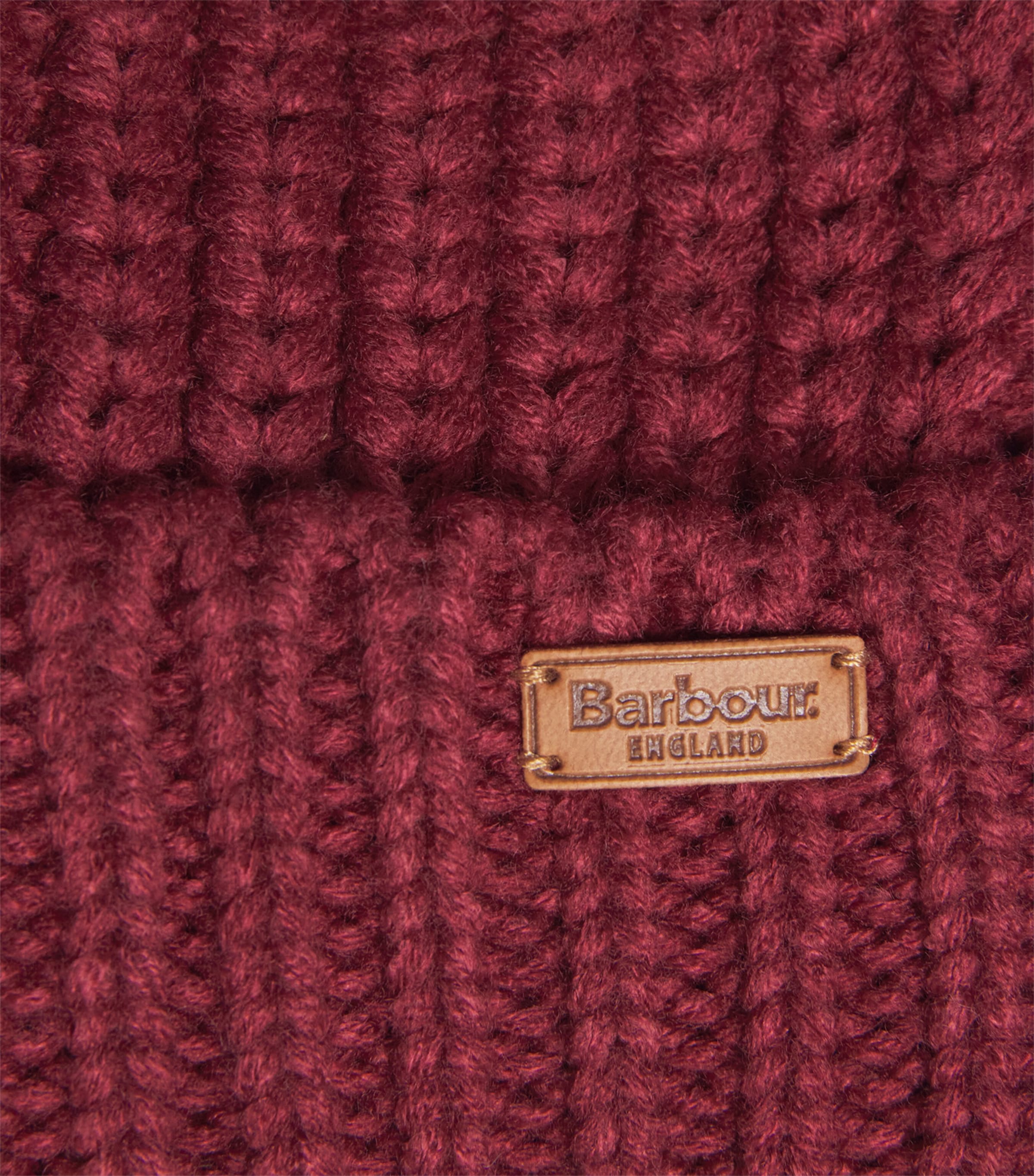 Pom-Pom Saltburn Beanie BIKING RED Image 3