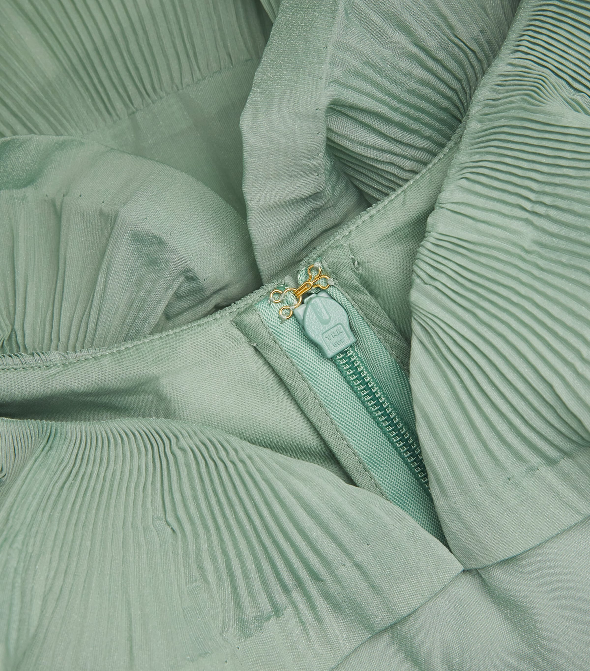 Pleated Frill Mini Dress EUCA/EUCALYPTUS Image 5