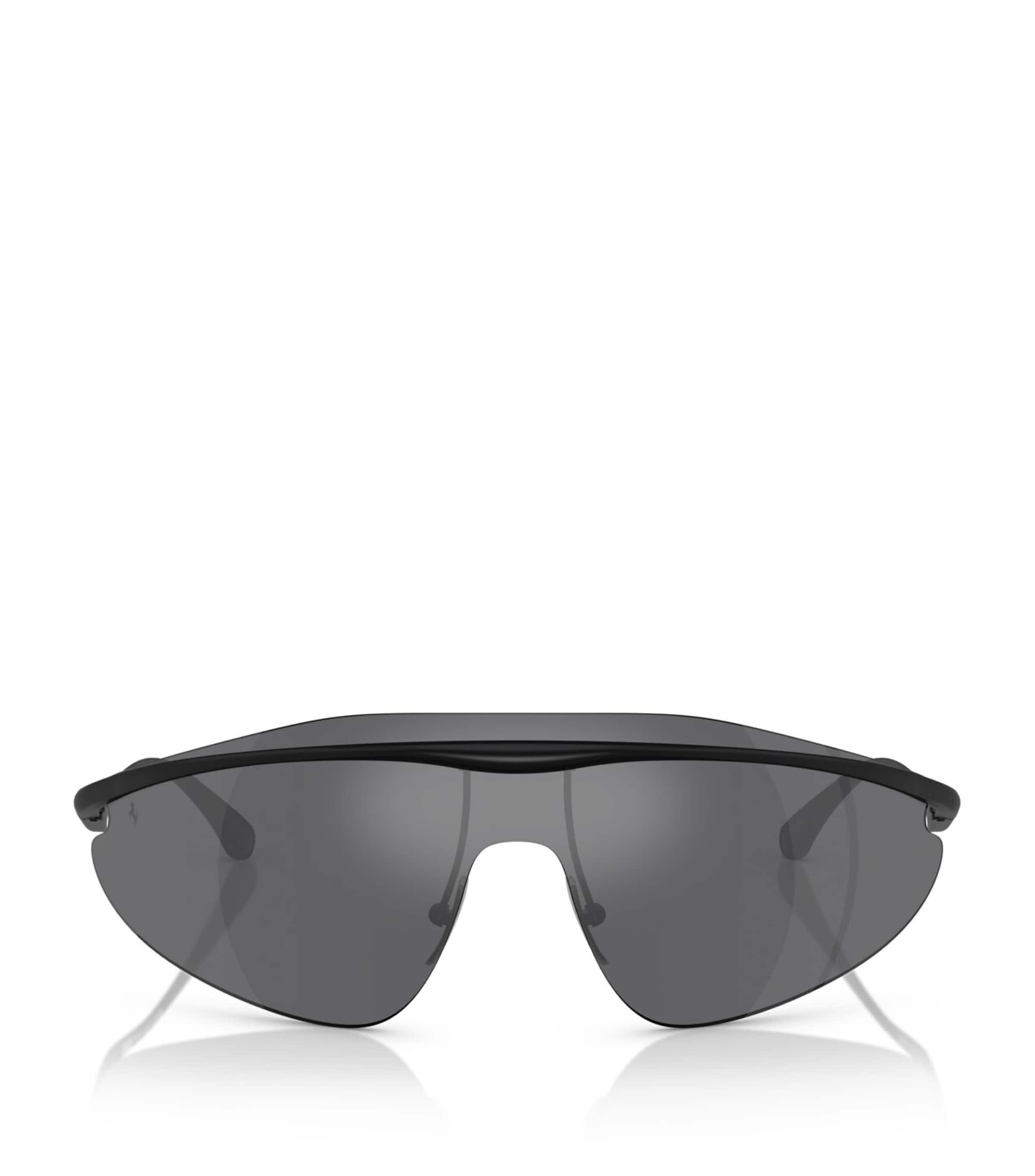 Ferrari Fh1015 Wraparound-frame Sunglasses In Black