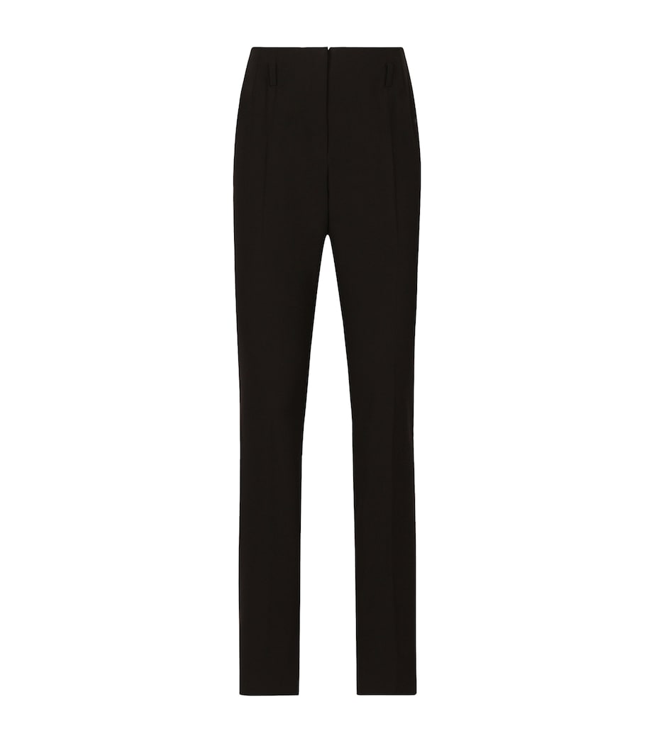 Stretch Cotton Tailored Trousers N0000-BLACK Image 1