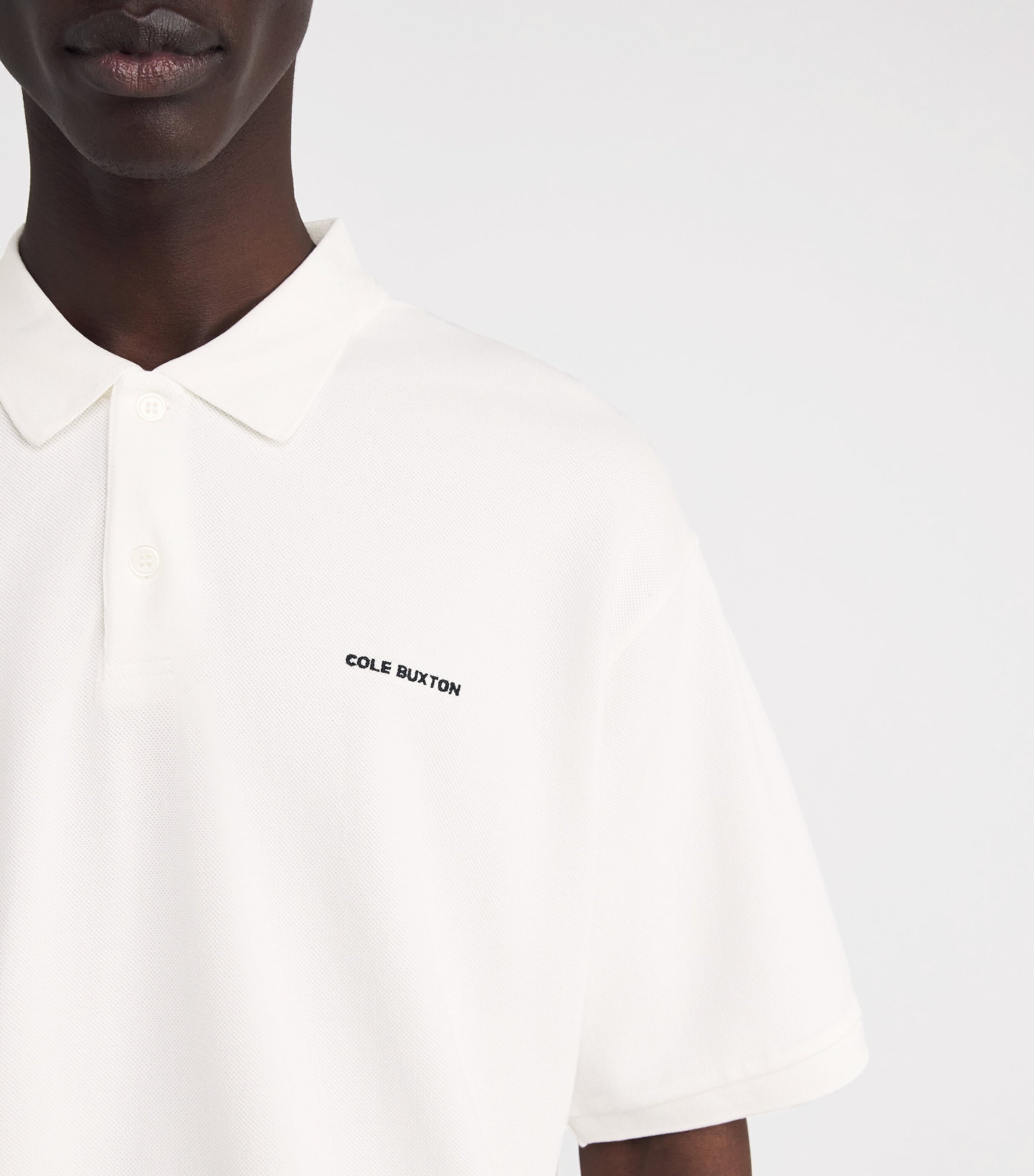 Cotton Pique Mini Logo Polo Shirt VINTAGE WHITE 101 Image 6