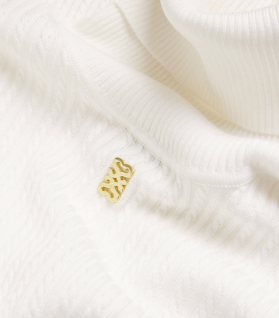 Cable-Knit Rollneck Sweater SNOW Image 5