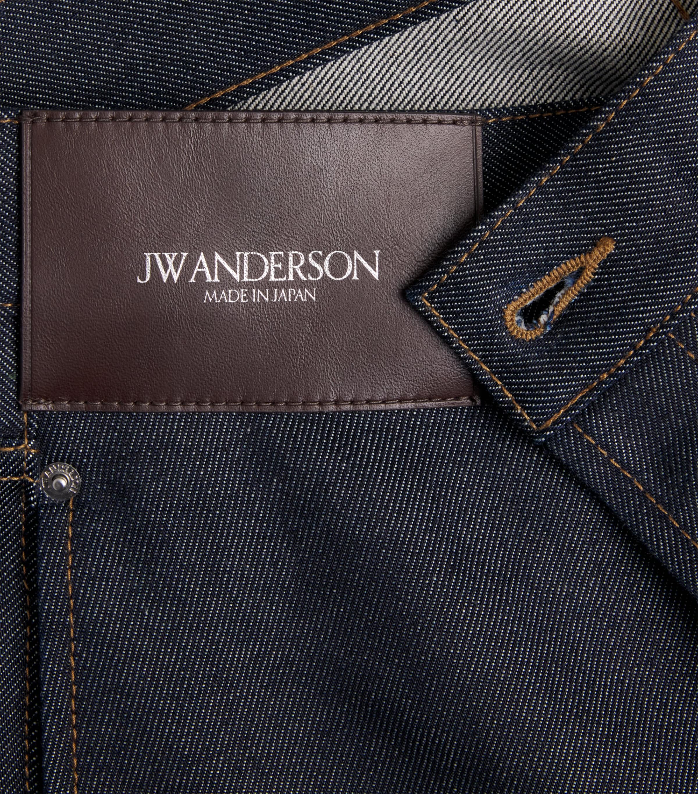 JW Anderson Mens Twisted Turn-Up Relaxed Jeans Indigo Image 6