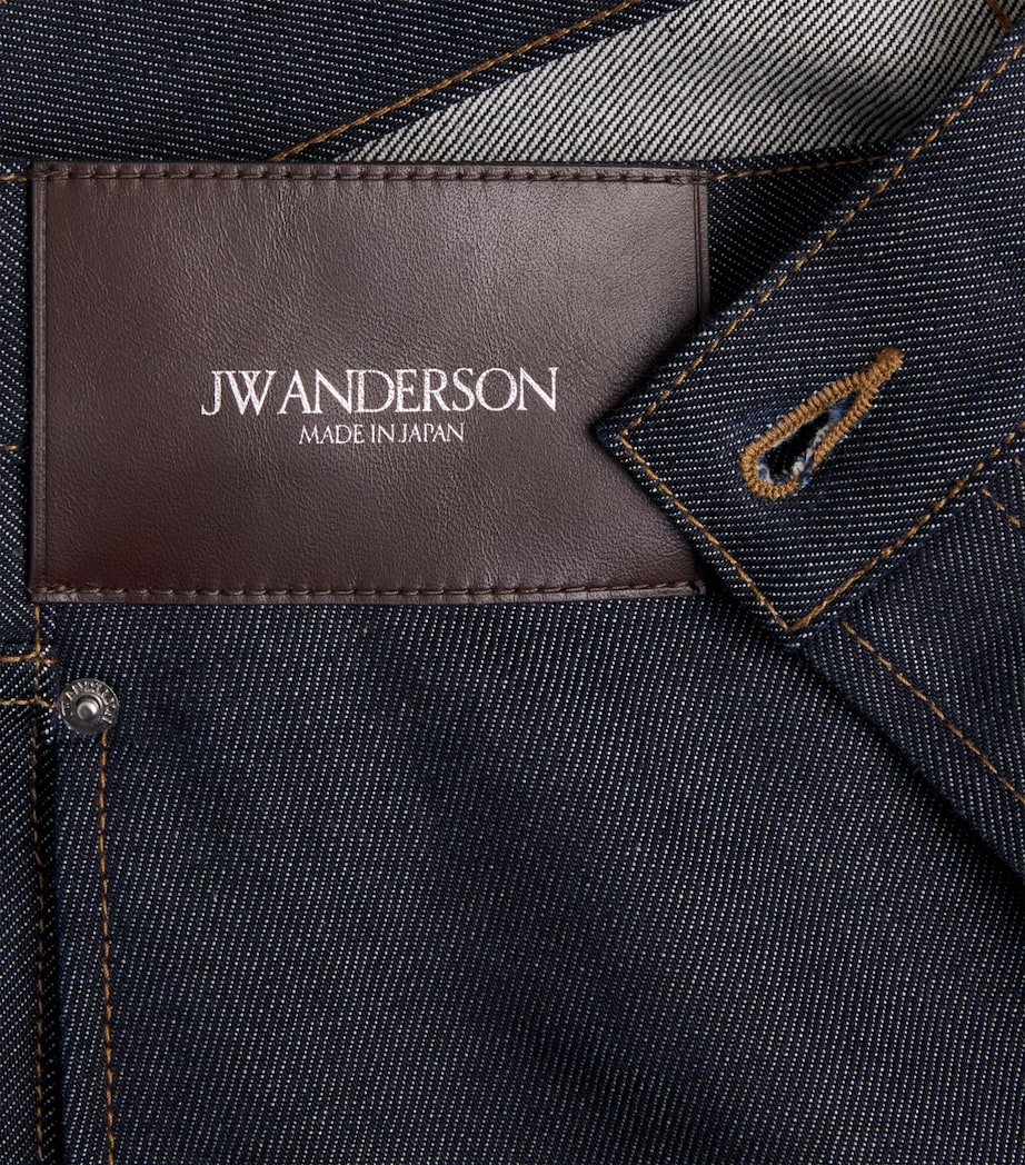 JW Anderson Mens Twisted Turn-Up Relaxed Jeans Indigo Image 6