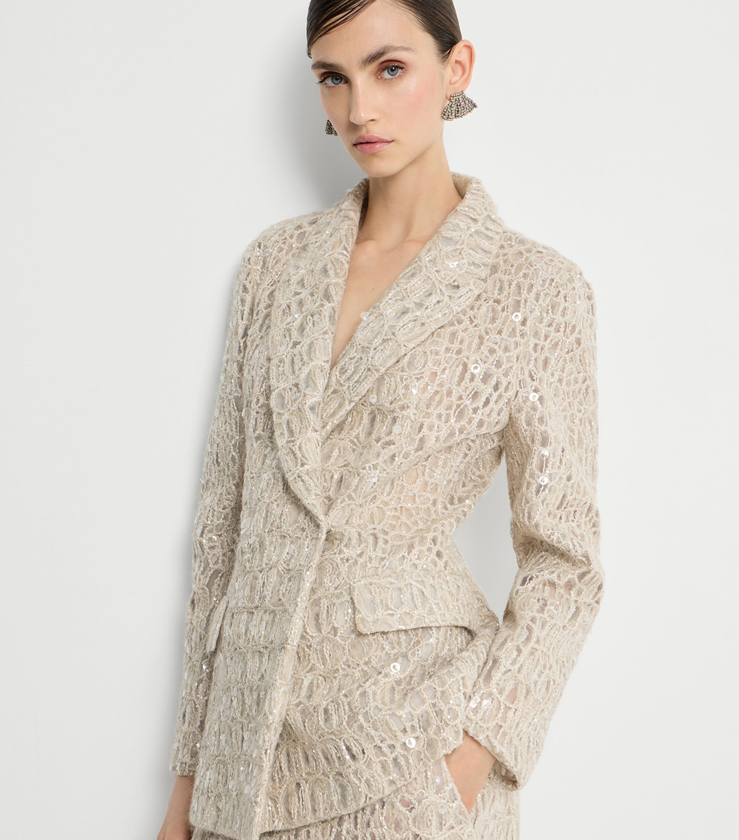 Mohair-Silk-Linen-Blend Blazer CRI71 Image 4