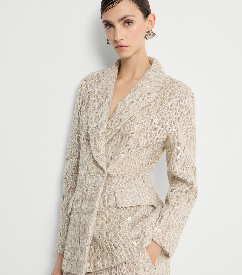 Mohair-Silk-Linen-Blend Blazer CRI71 Image 4