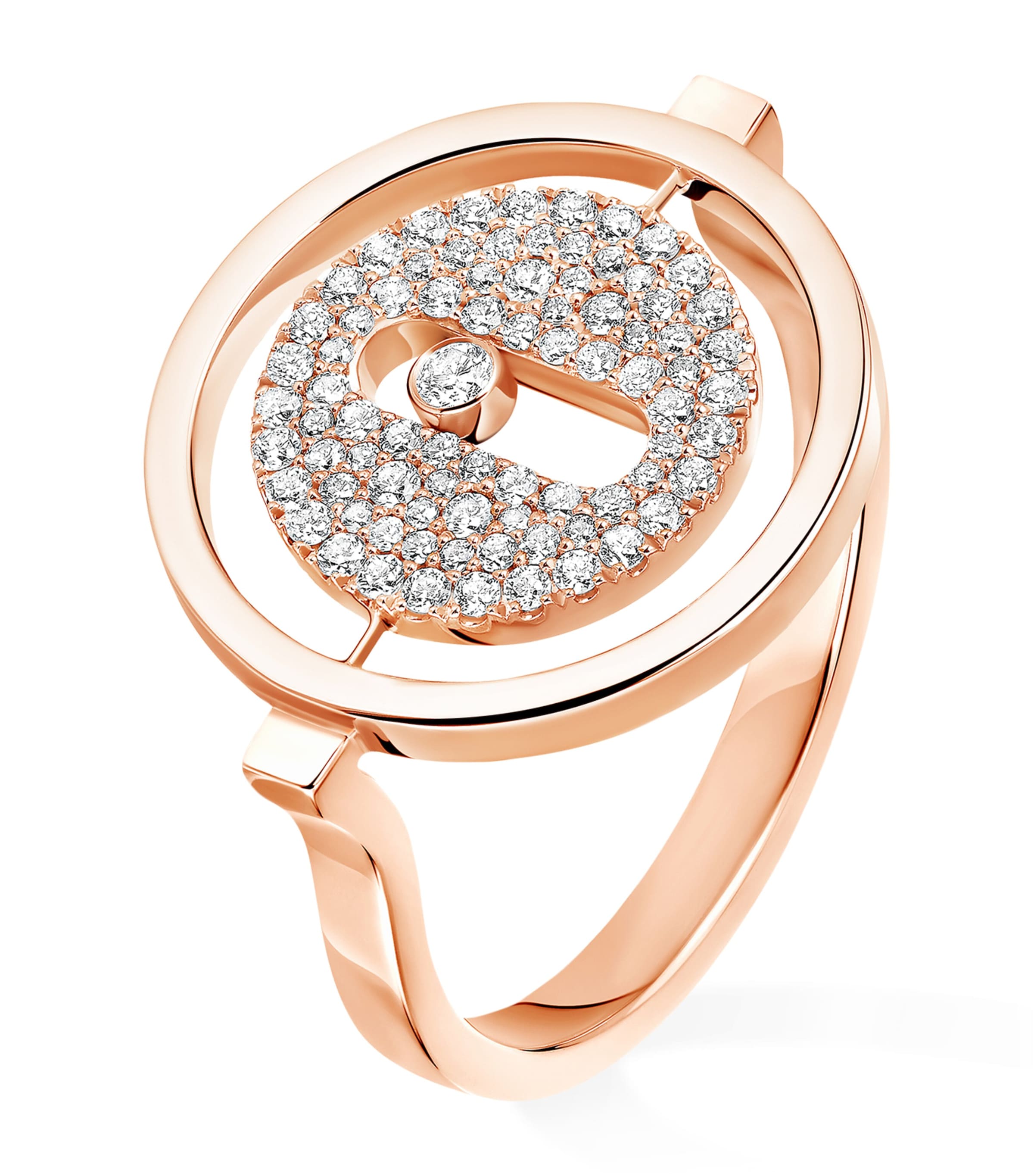 Messika Lucky Move Rose Gold and Diamond Ring Pink Gold Image 1