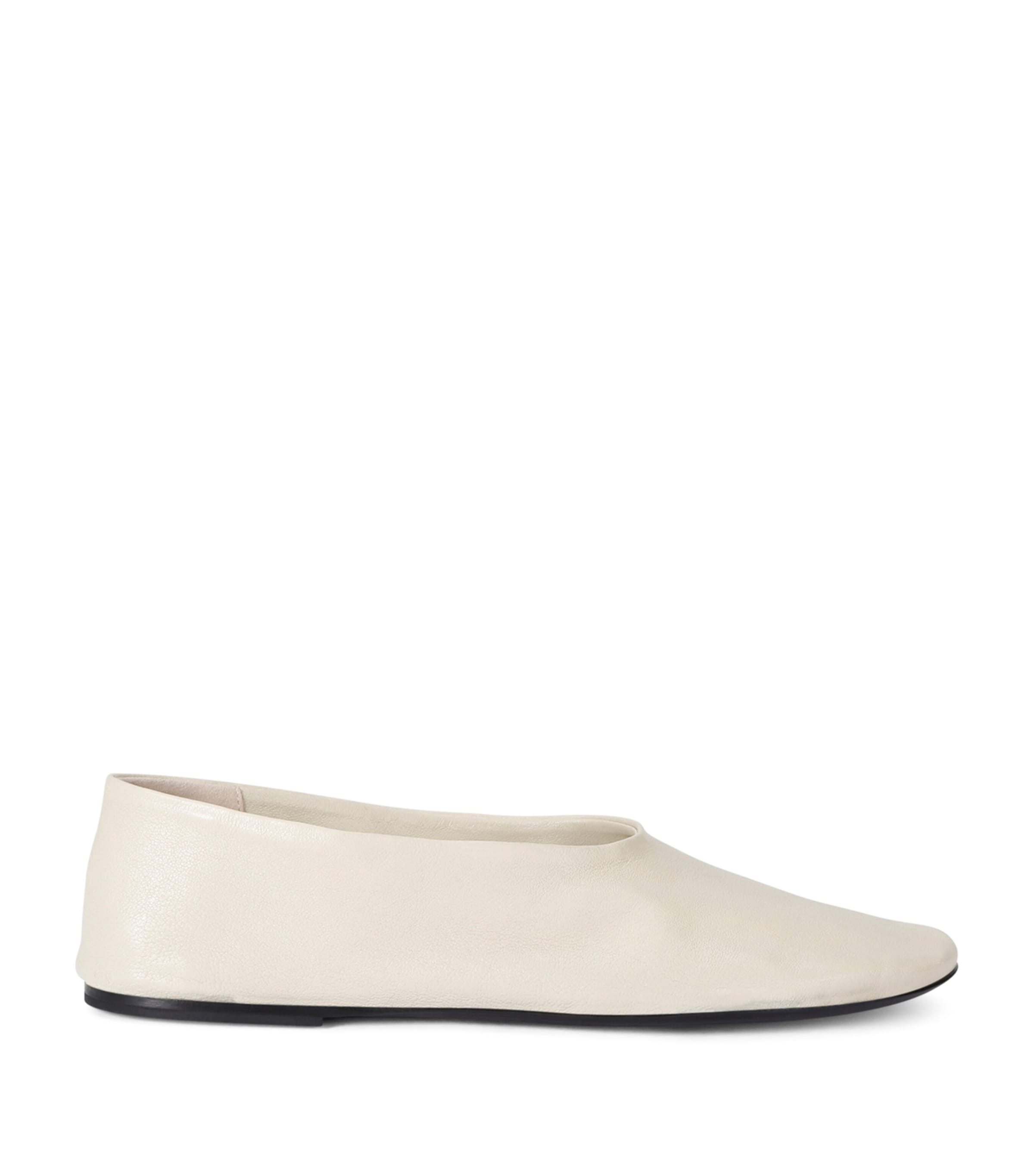 KHAITE LEATHER MAIDEN BALLET FLATS 