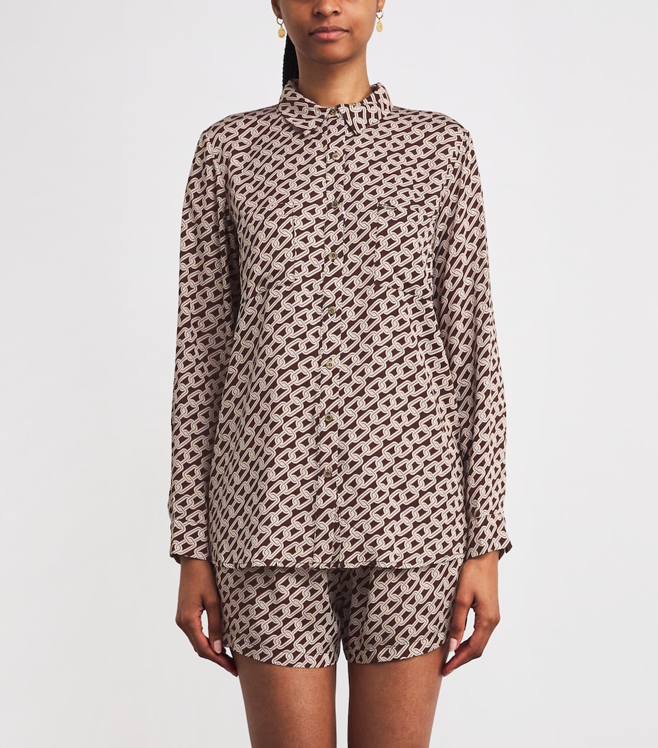 Melissa Odabash Womens Chain Print Millie Shirt Image 3