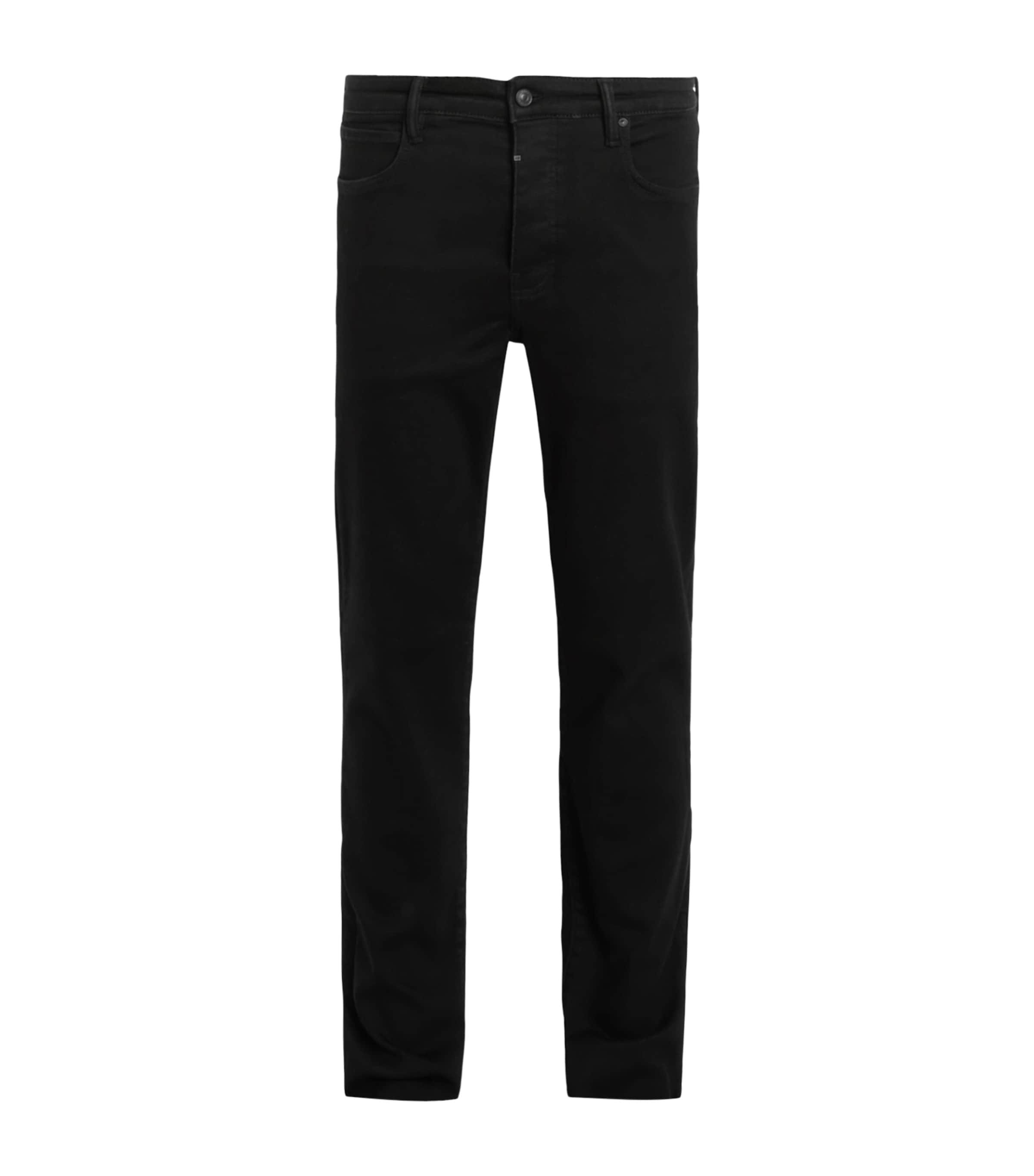 Allsaints Myk Cropped Trousers With Satin Detail In Black