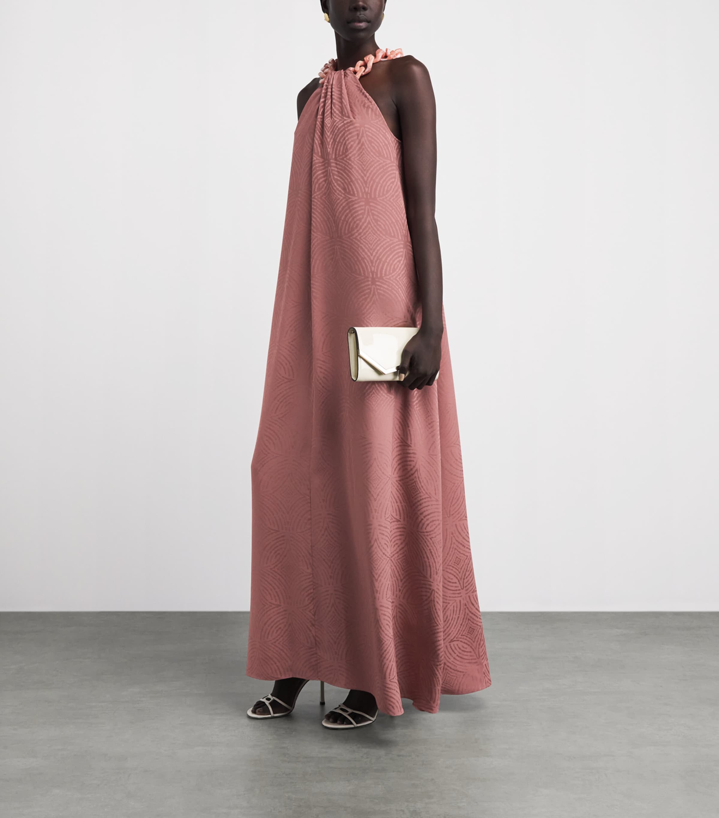 Joseph Womens Silk Parc Maxi Dress Musk Image 2