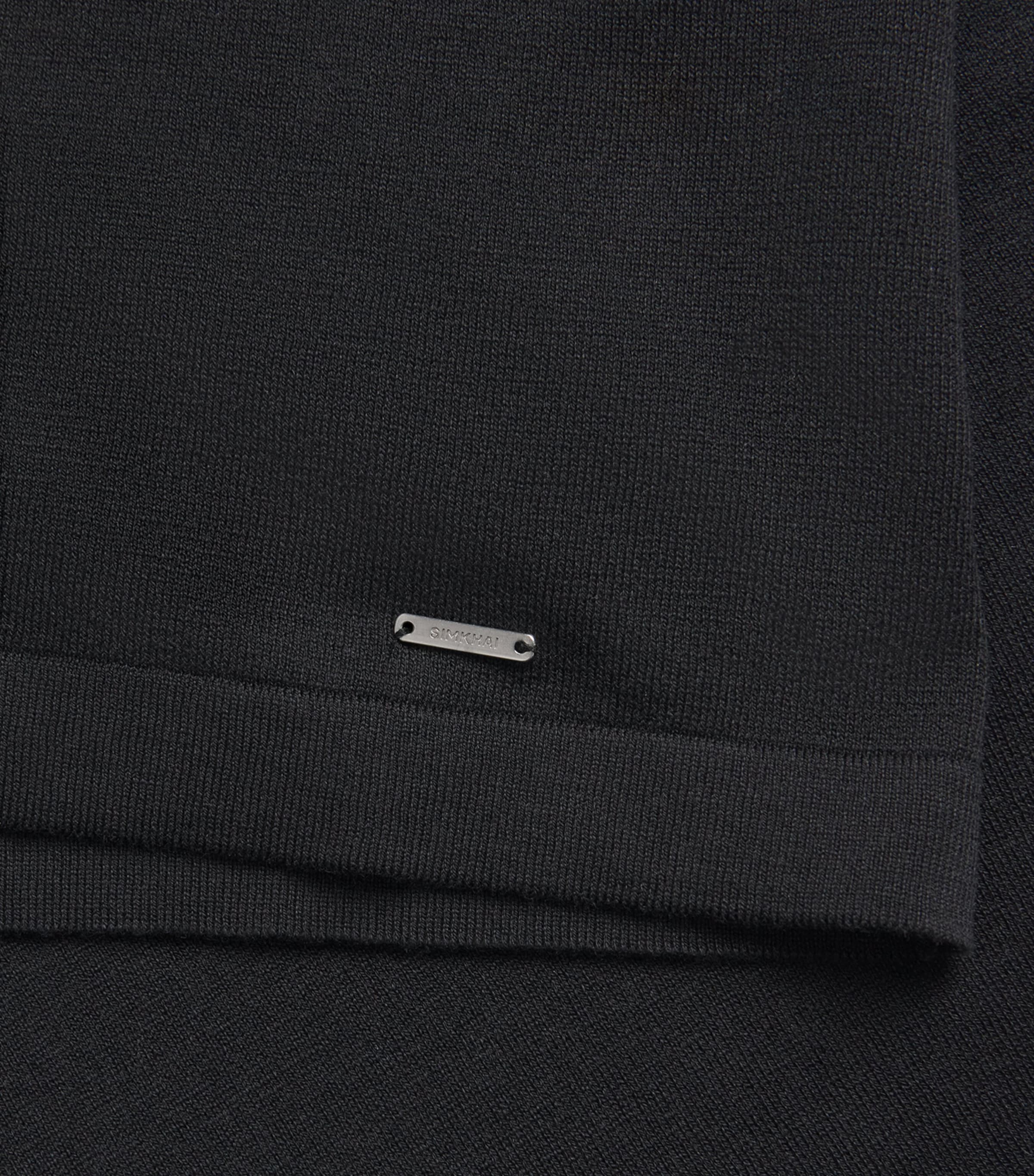 Simkhai Mens Silk-Blend Duke T-Shirt Black Image 6