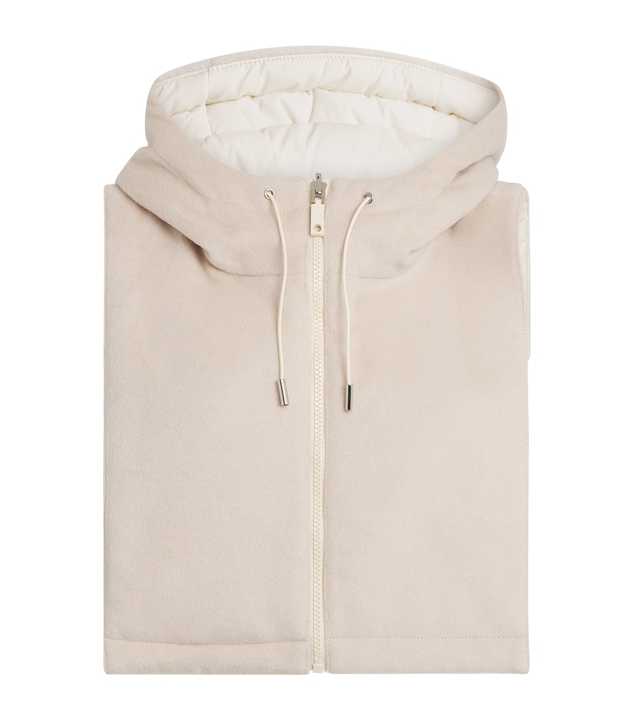 Sleeveless Hooded Jacket CREAM Image 1