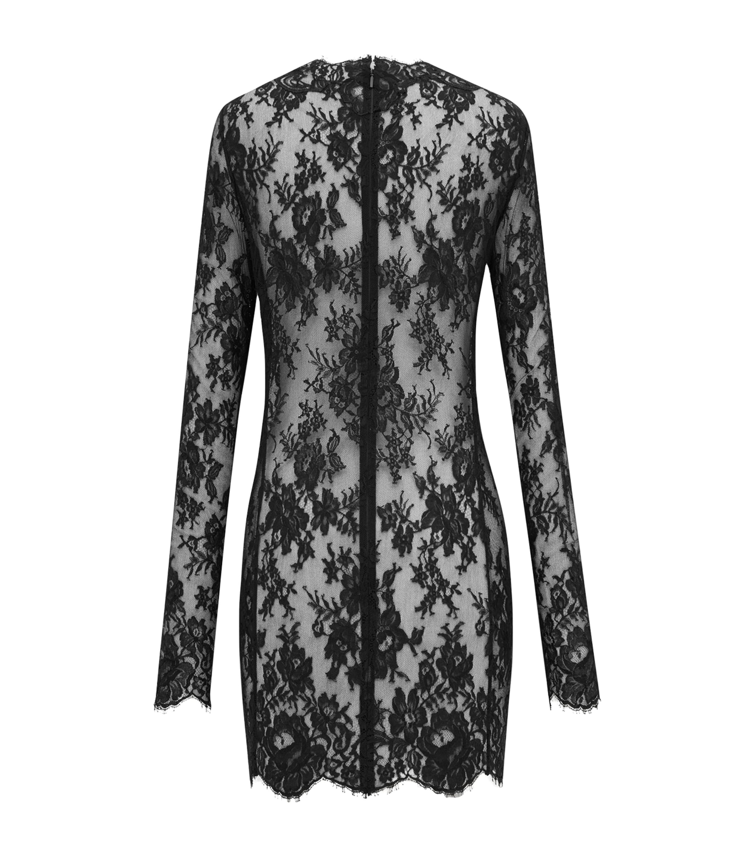 Saint Laurent Lace Mini Dress | Harrods US