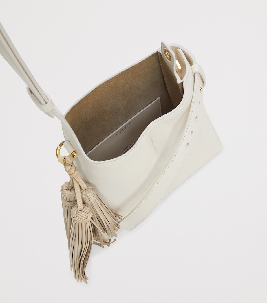 Mini Leather Belted Shoulder Bag IVORY Image 5