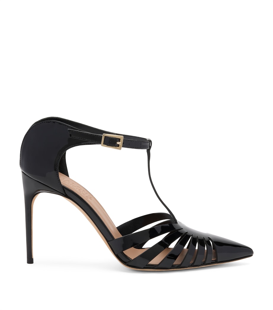 Malone Souliers Patent Leather Jennifer Heeled Mules 90 Black Image 1