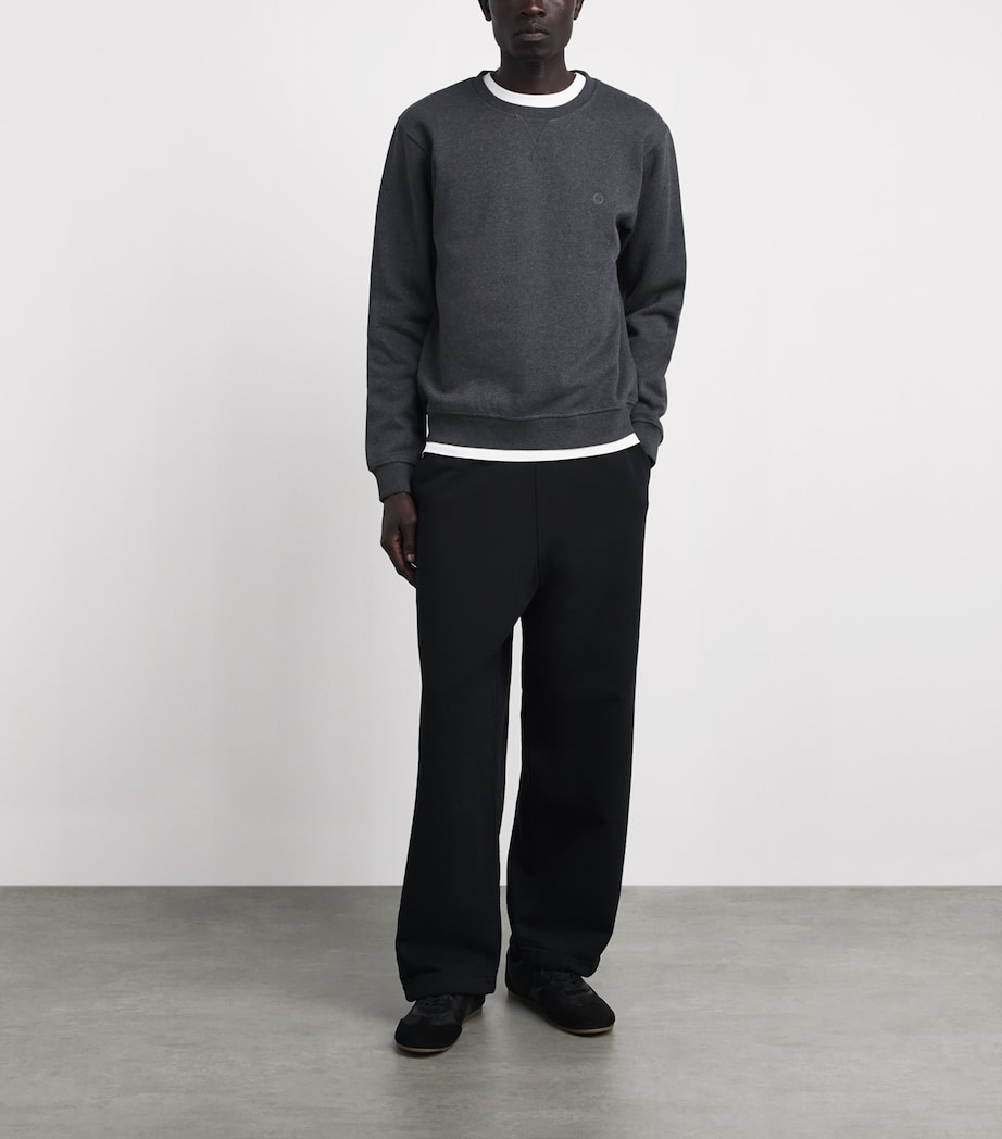 Harrods Mens Cotton Jersey Logo Sweatshirt Grey Image 2