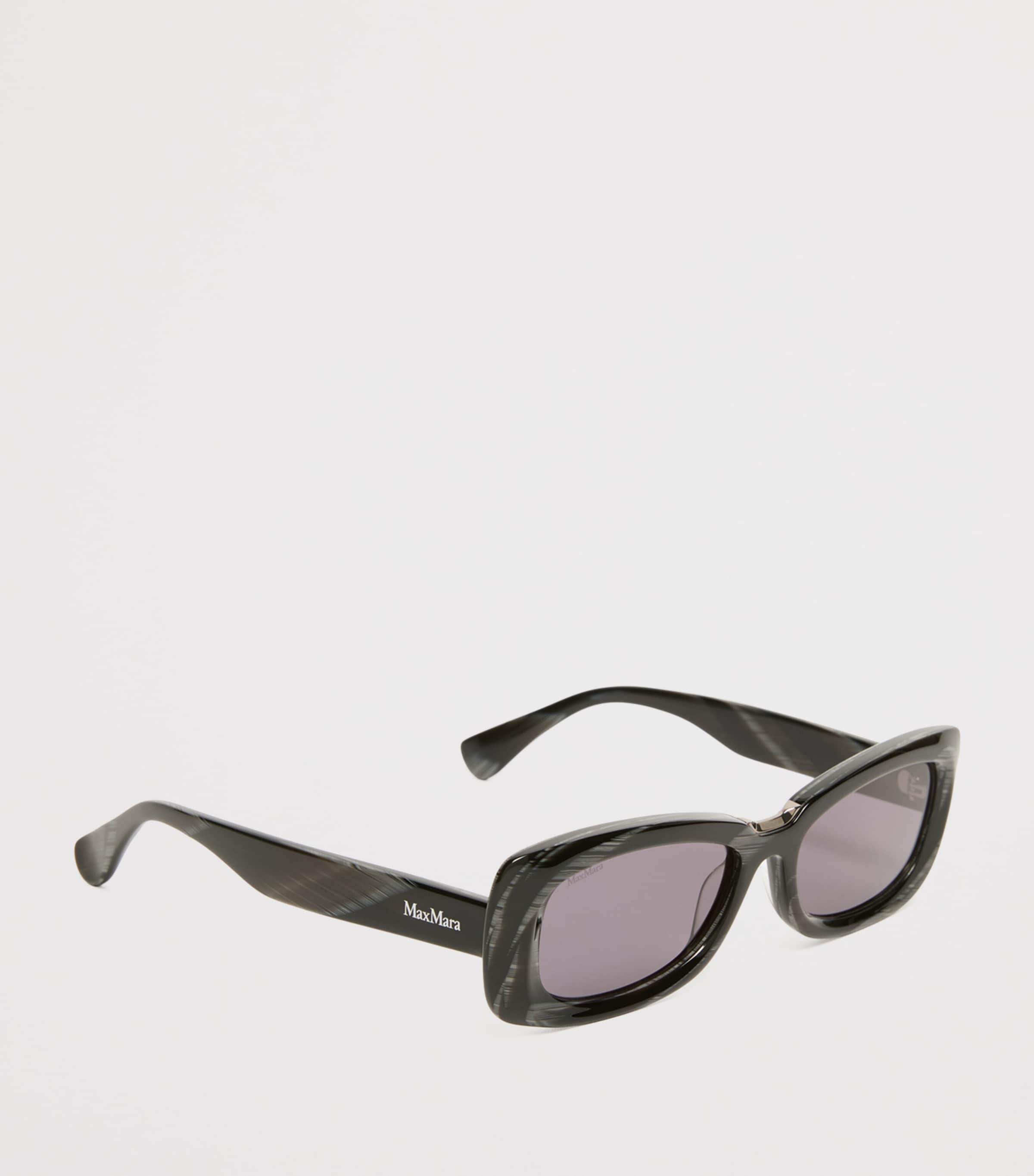 Max Mara Acetate Rectangular Sunglasses Black Image 2
