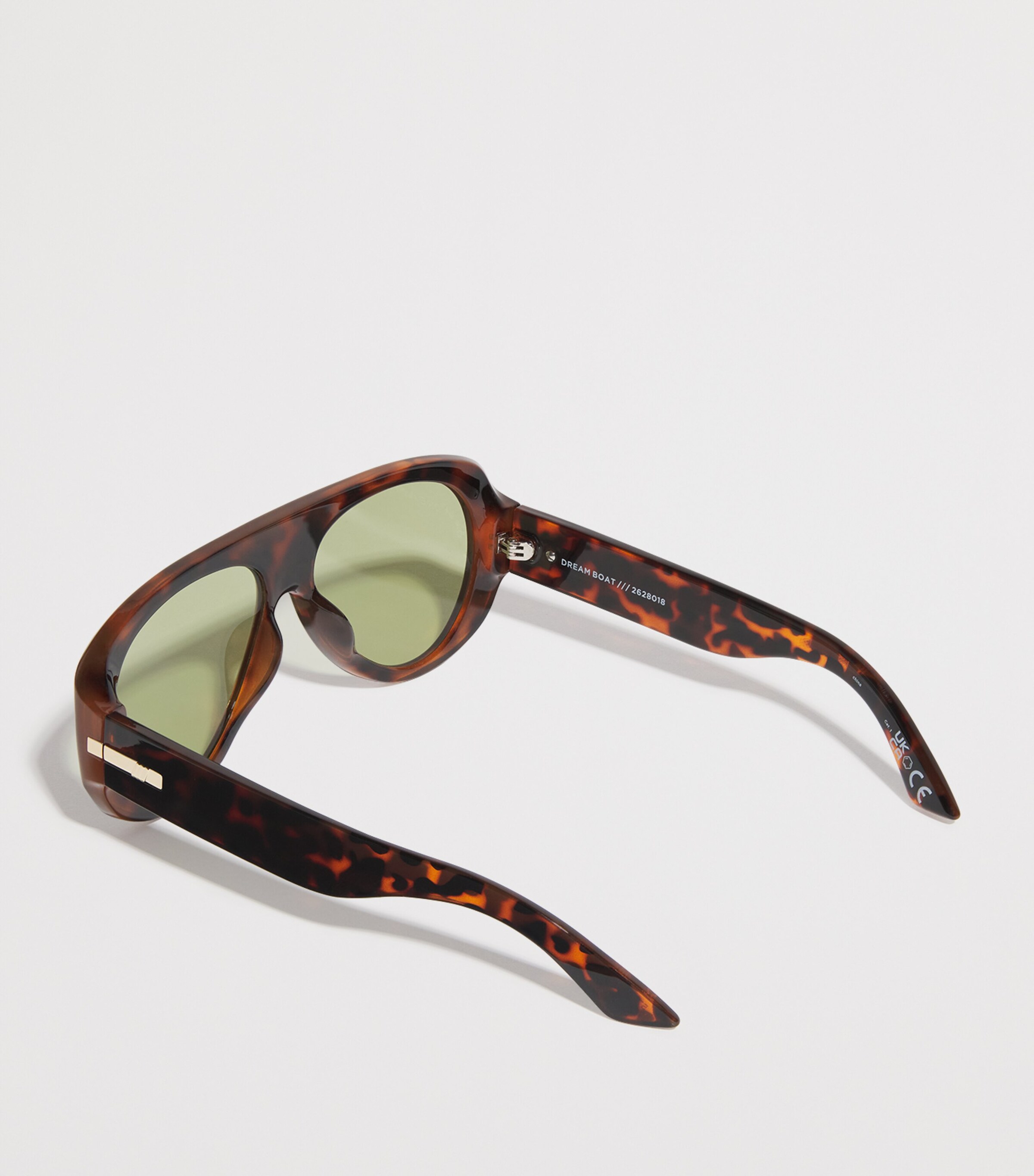 Le Specs Dream Boat Aviator Sunglasses Tortoise/moss Mono Image 3