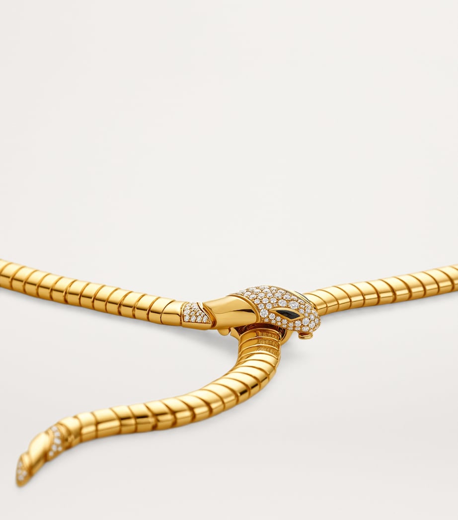 Yellow Gold and Diamond Serpenti Tubogas Necklace YELLOW GOLD Image 6